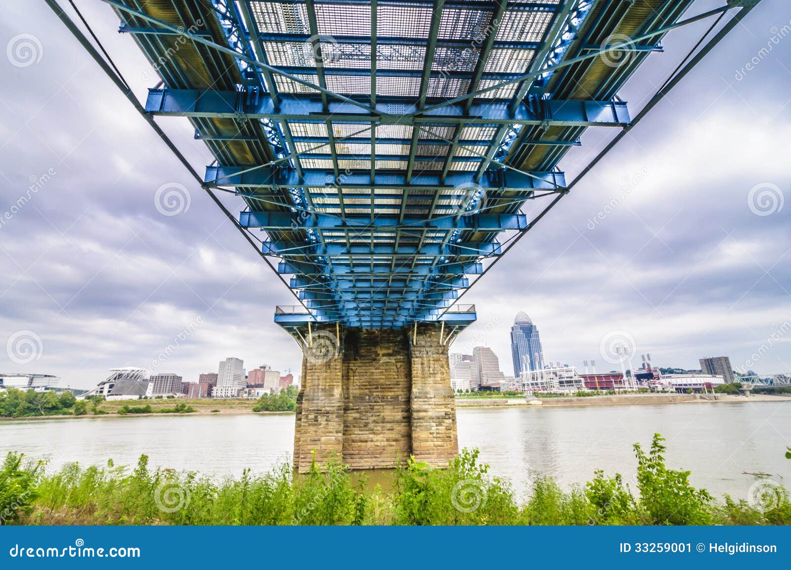 View Under John a. Roebling Suspension Bridge Editorial Photo Image