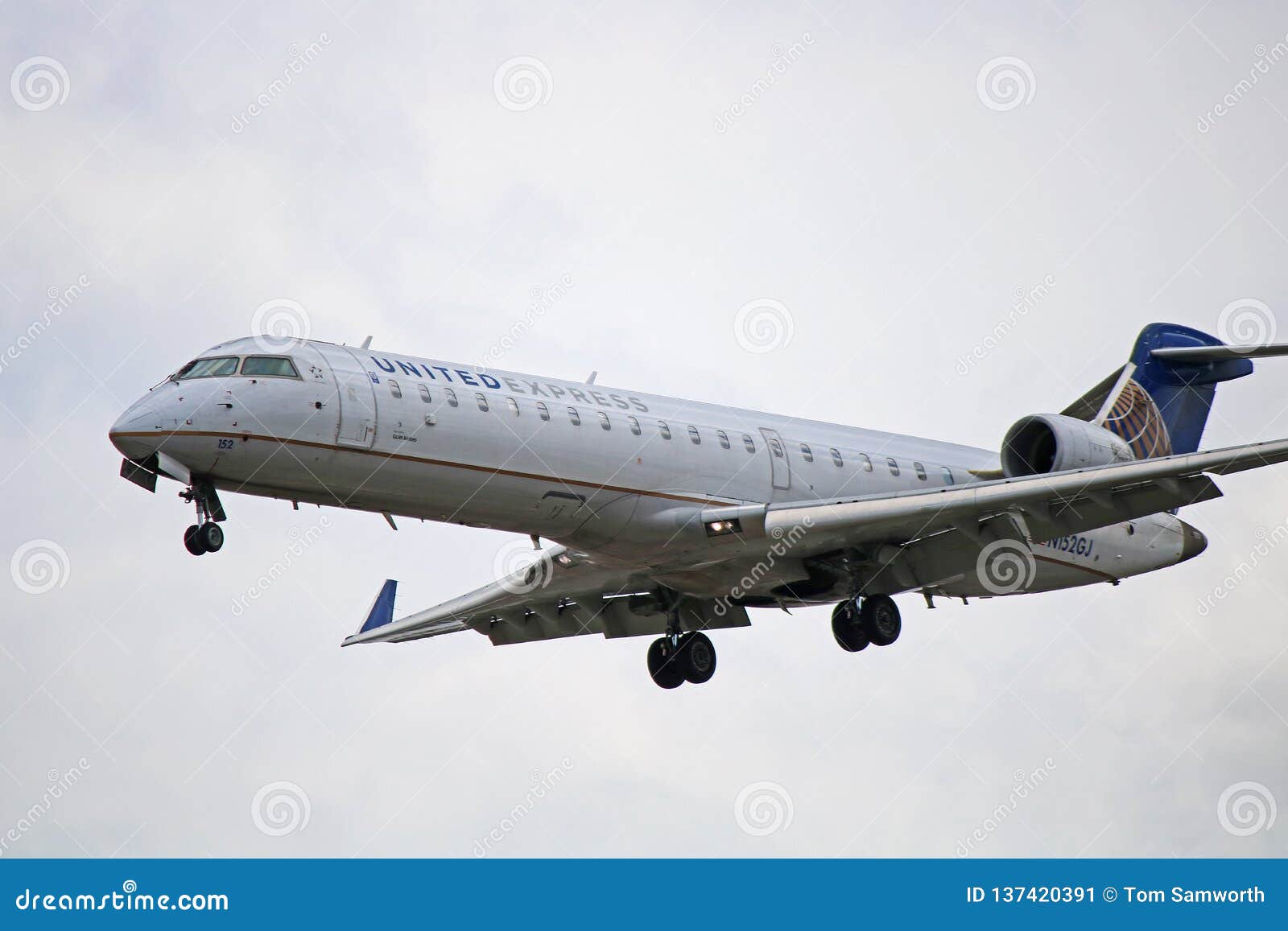 United Express Bombardier CRJ700 Up Close Editorial Photo Image of
