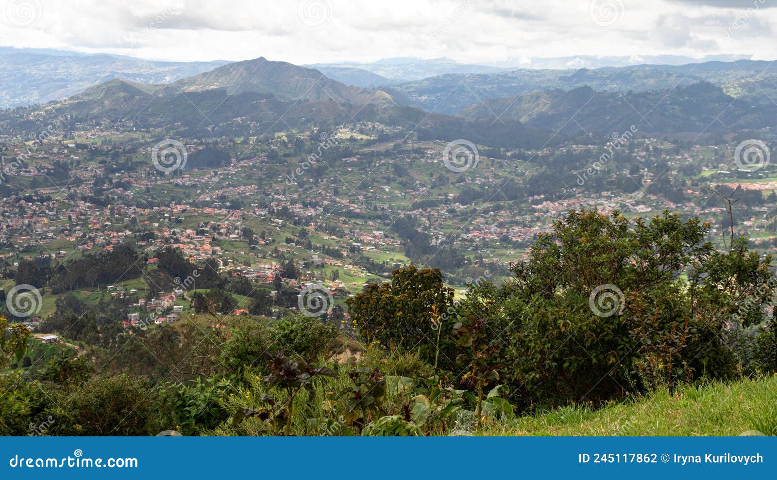 view at the valley. azuay province, ecuador