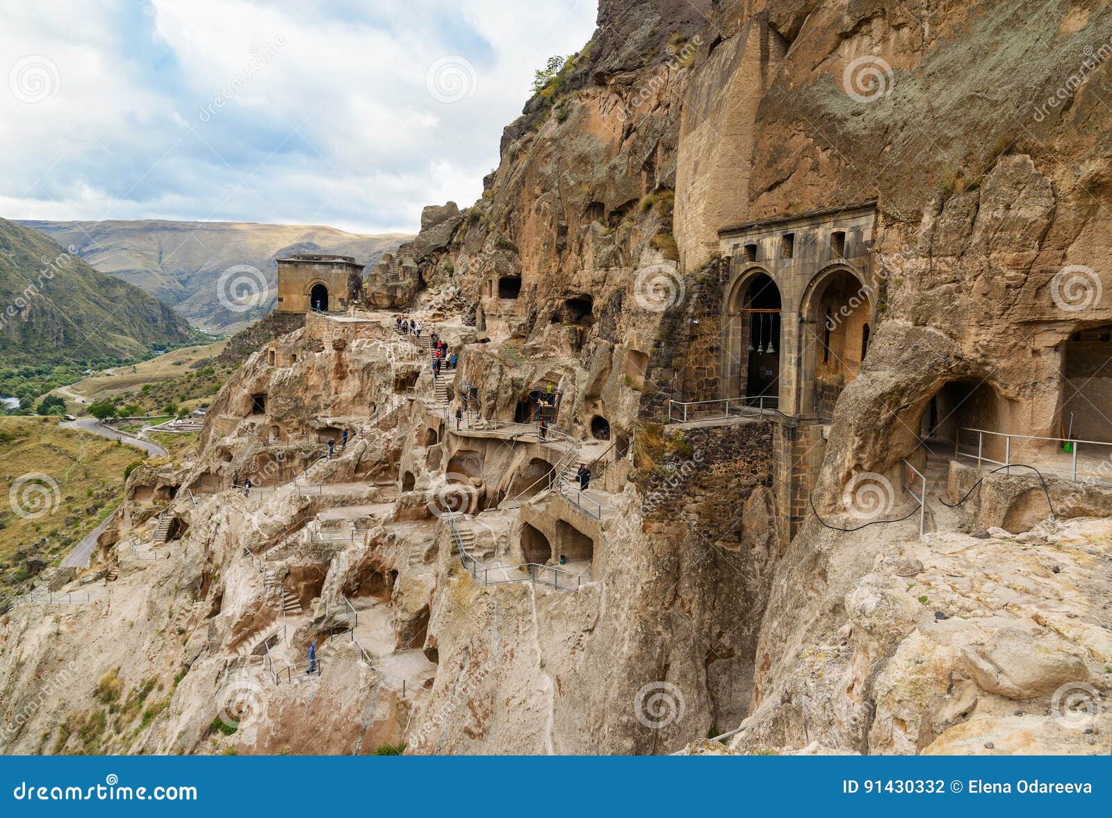 View on Vardzia Cave Monastery. Editorial Photography Image