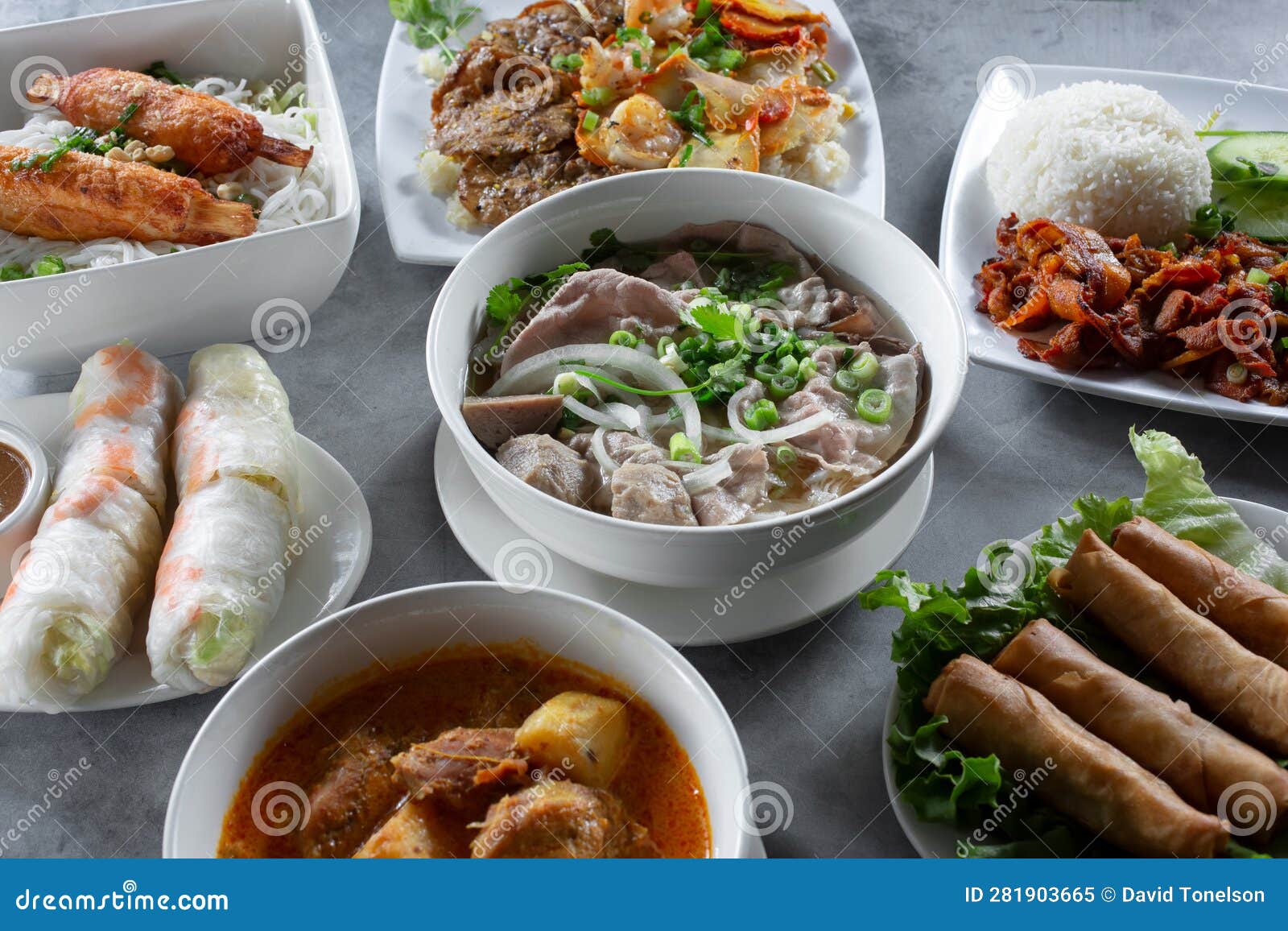 Several Vietnamese entrees stock image. Image of kitchen 281903665