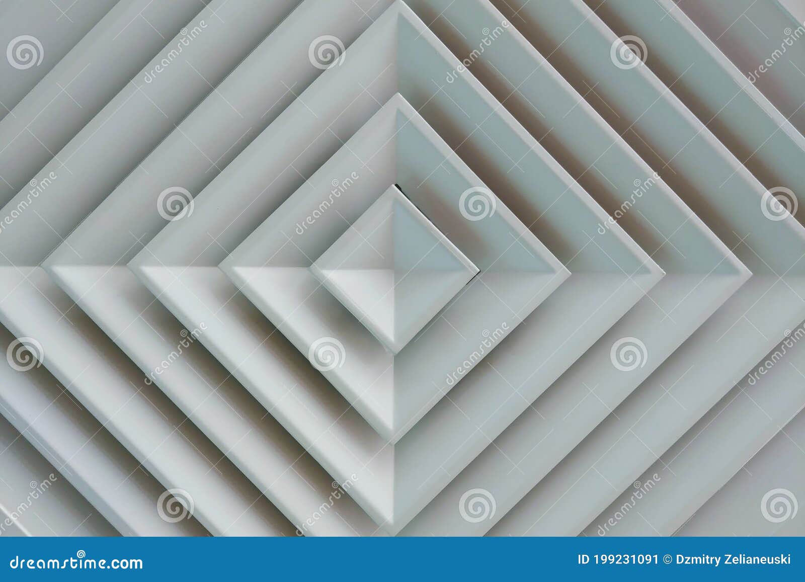 View of the Ventilation Grill of the Air Conditioner in the Room. Clean