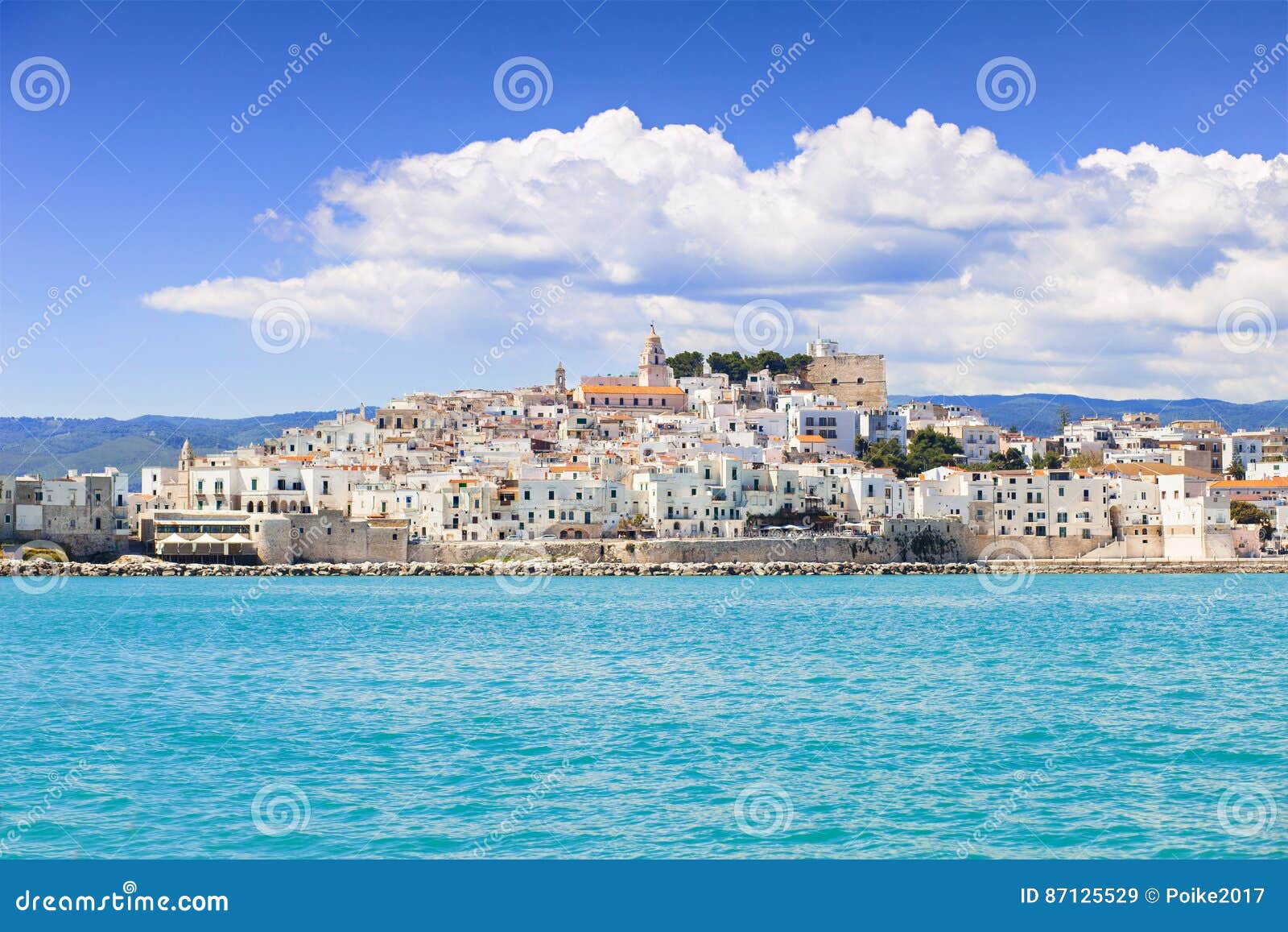 view of vieste, italy