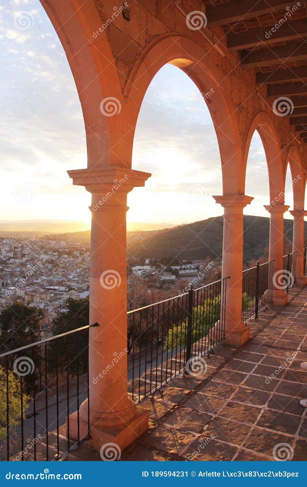 view from the viewpoint of cerro de la bufa in zacatecas mexico