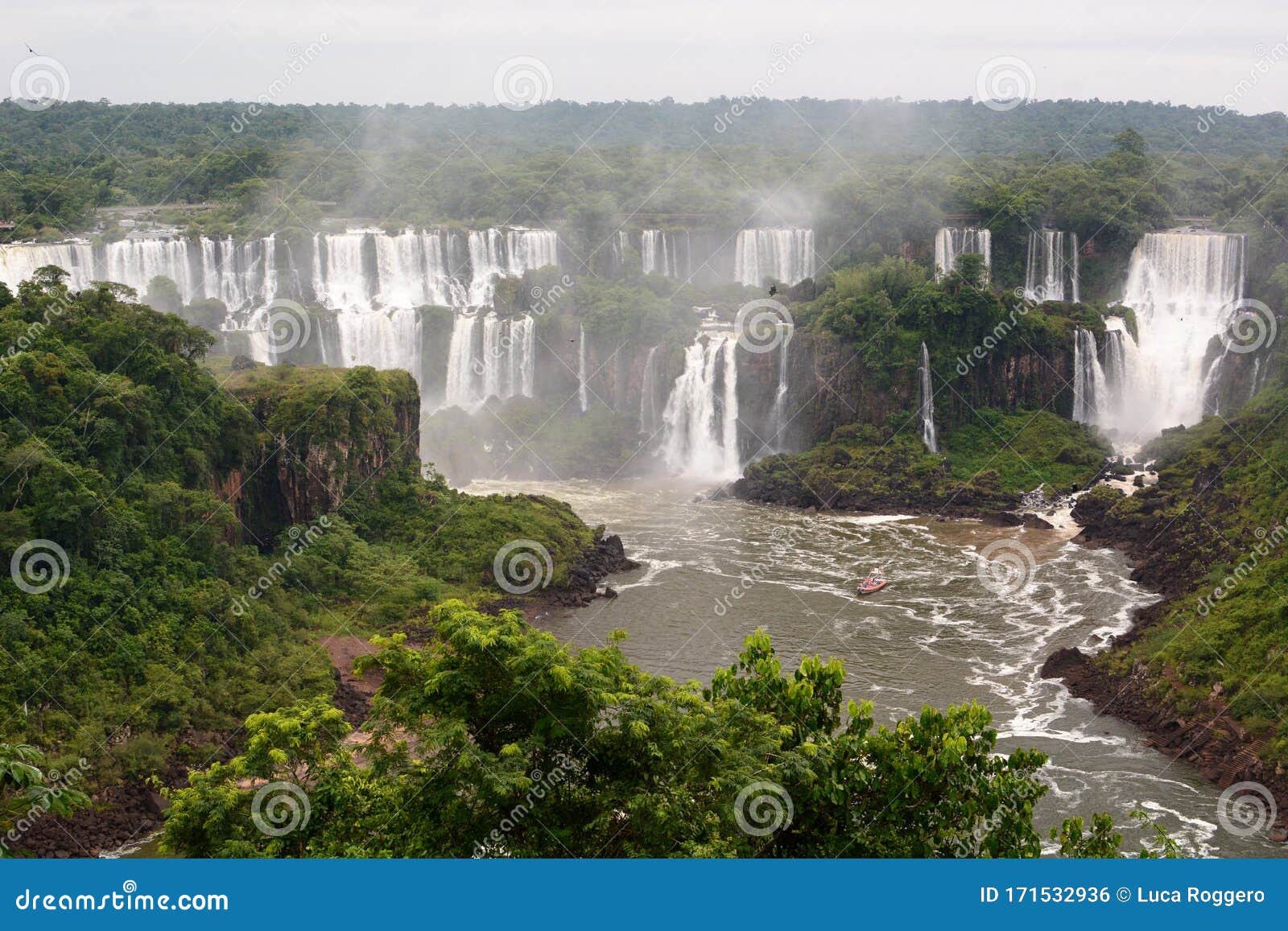 view of waterfalls. iguacu national park. foz do iguacu. parana. brazil