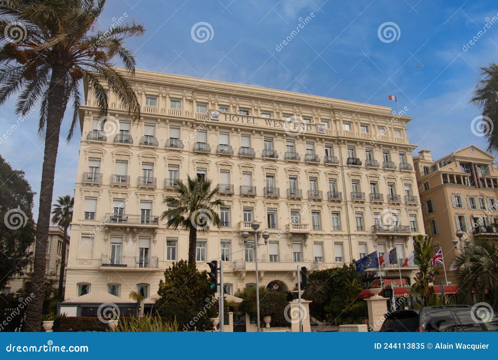 View of the West-end Hotel in Nice Editorial Image - Image of nice ...