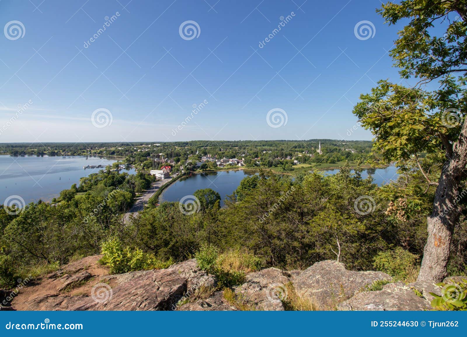 View of Westport from Foley Mountain, Ontario, Canada Stock Photo