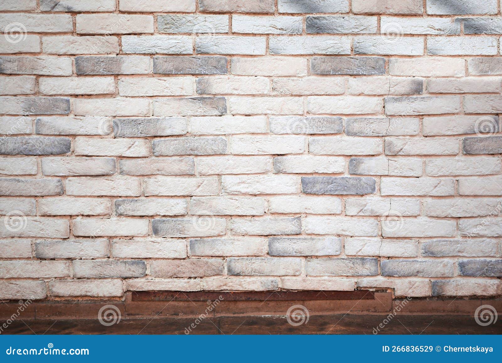 View on White Brick Wall and Wooden Floor Stock Image Image of front