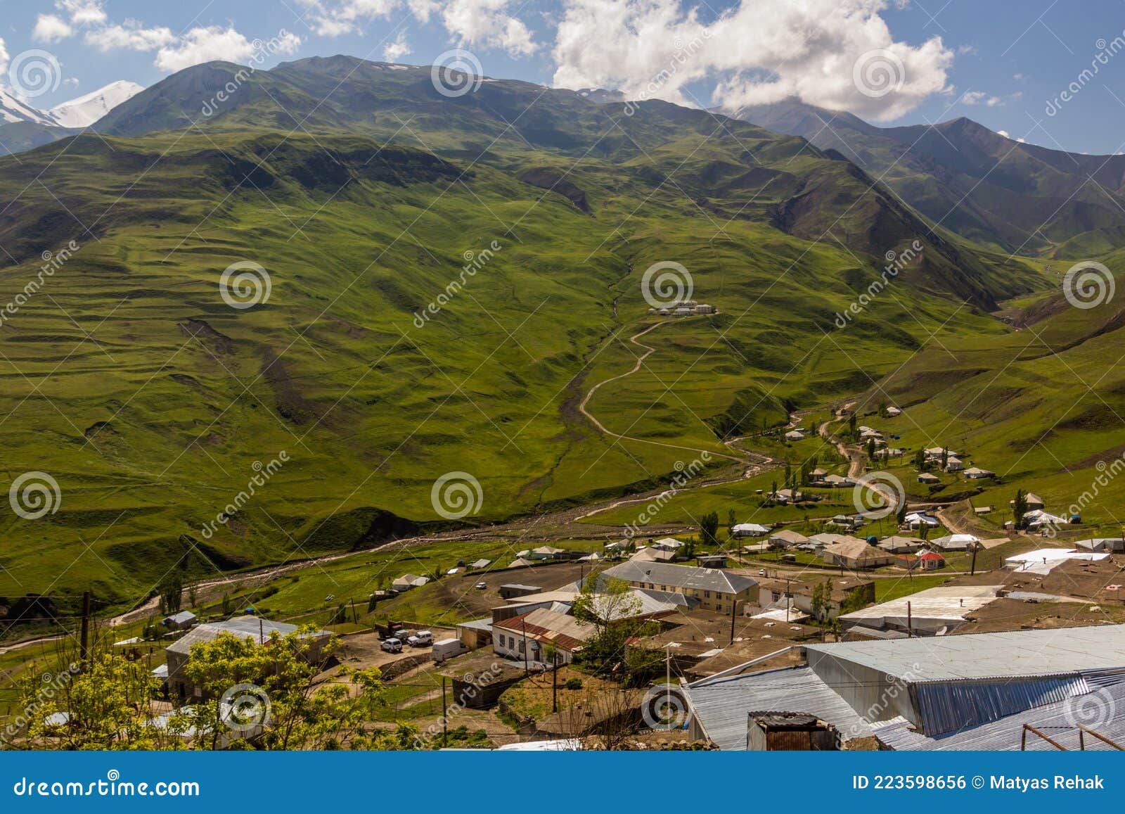 view of xinaliq khinalug village landscape, azerbaij