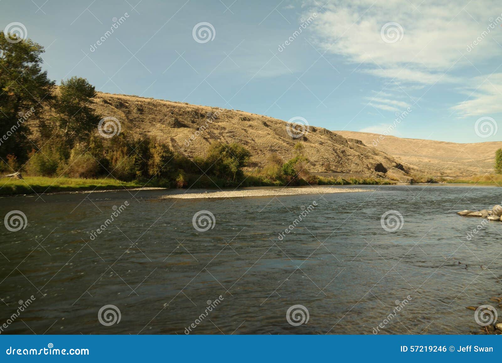 View of the Yakima River stock photo. Image of outdoors 57219246