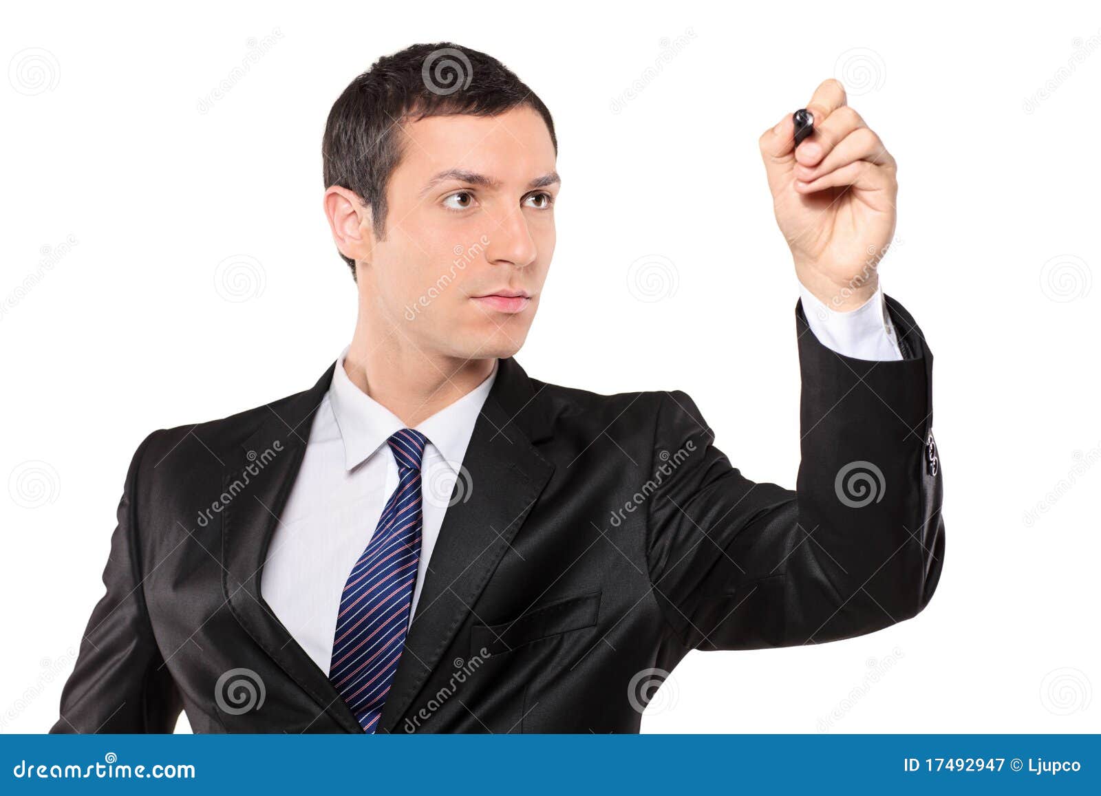View Of A Businessman Holding A Pen View Of A Businessman Holding A Pen Stock Image