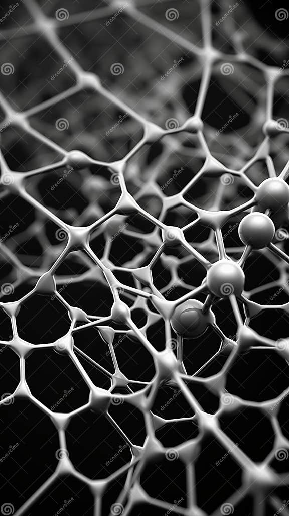 Viewed through an Electron Microscope, Black Nanotech Lattice, Hardens ...