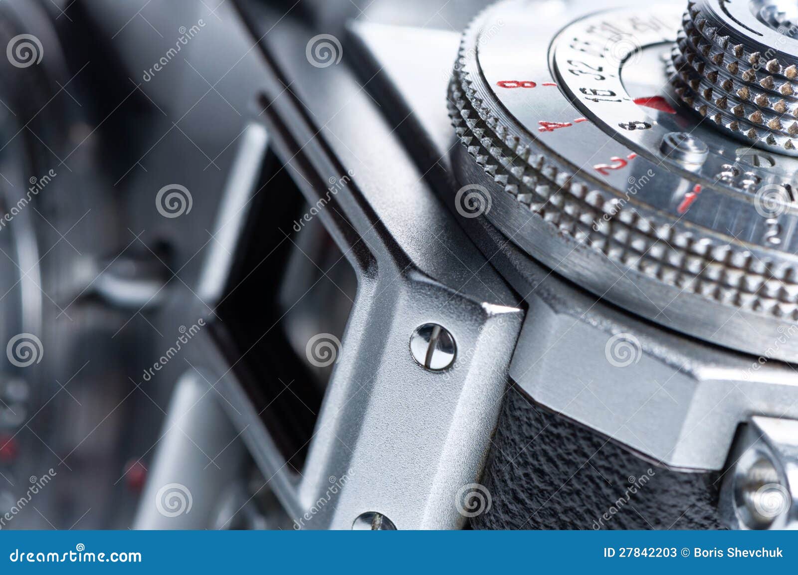 Viewfinder of the Old Camera. Stock Image Image of closeup