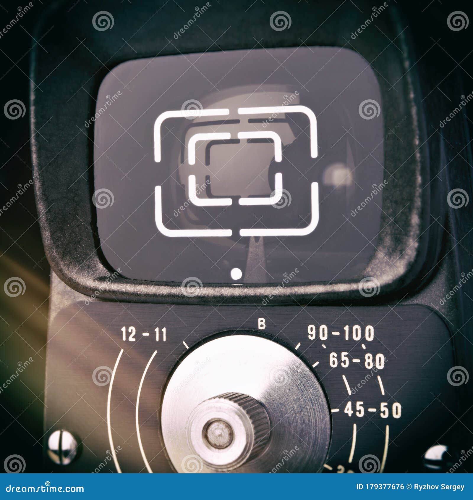 Viewfinder on Retro Movie Camera Stock Photo Image of antique, studio