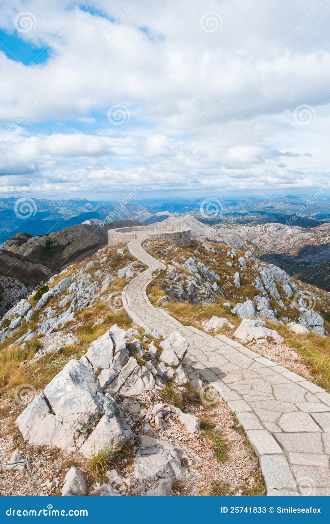 viewpoint platform on lovcen mountain, montenegro