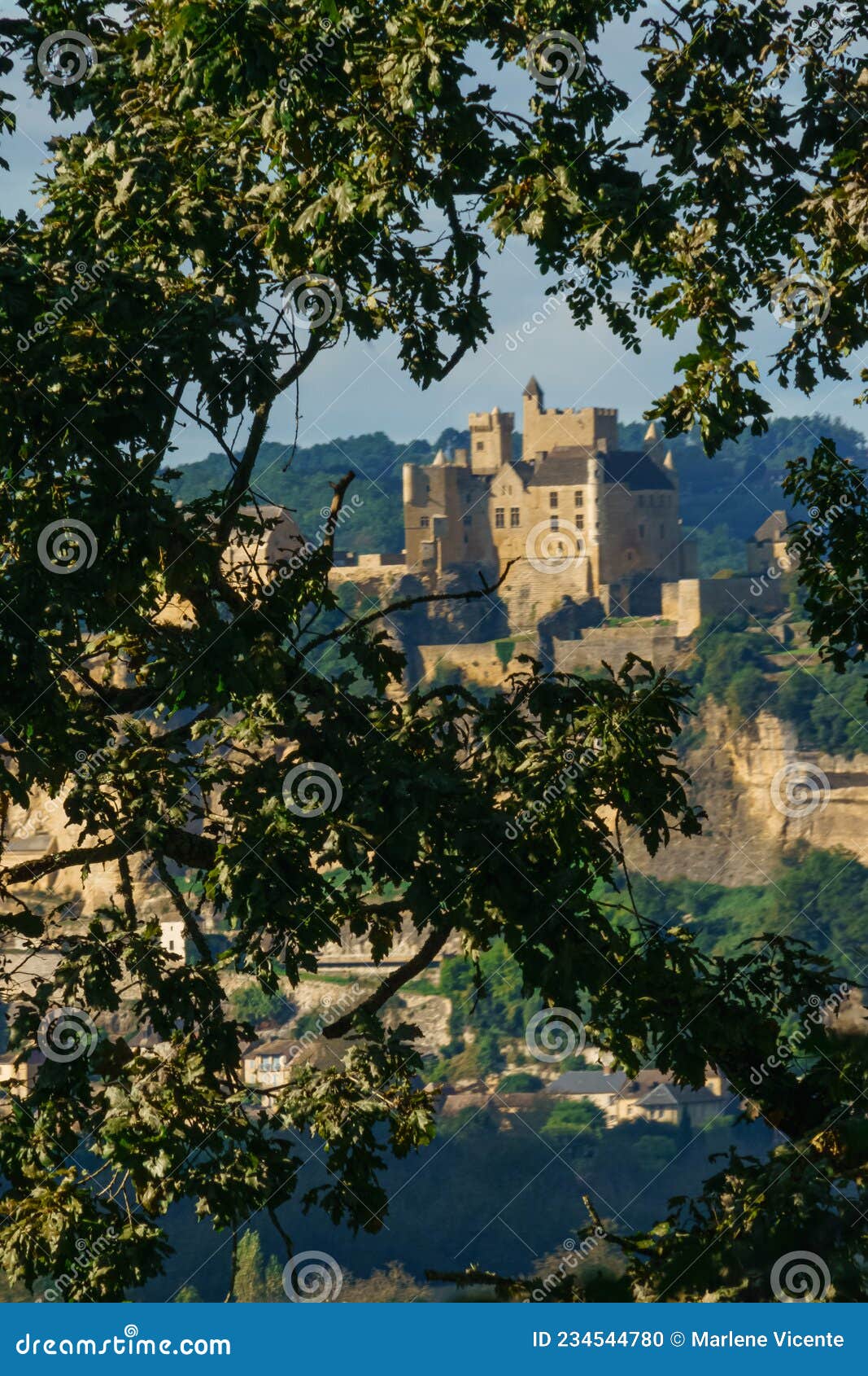 views of the castelnaud castle in the dordogne valley from vÃÂ¨zac. france