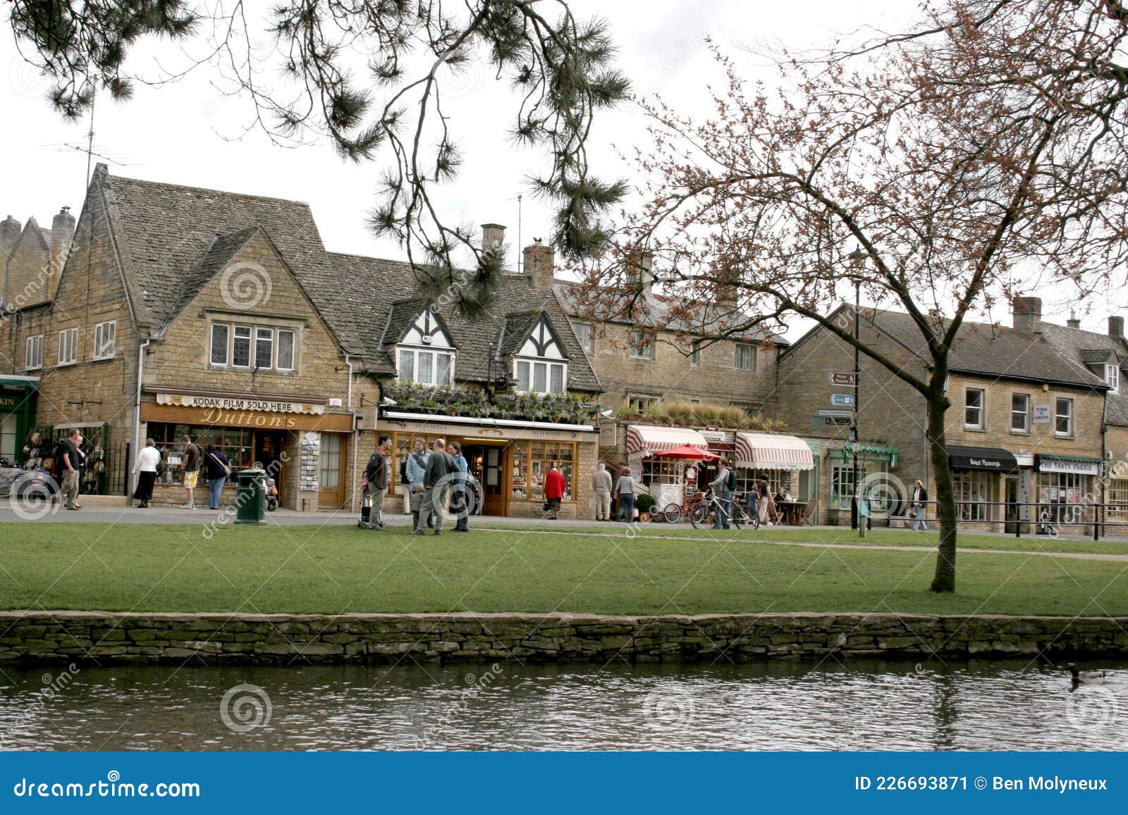 Views of Local Shops at Bourton on the Water in Gloucestershire, UK