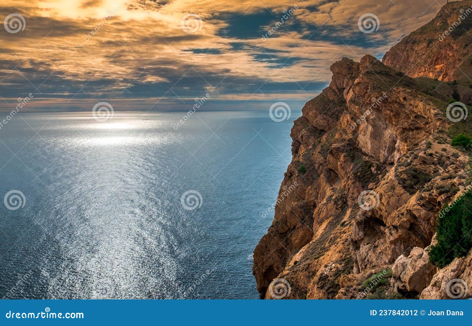 views of the mediterranean sea from the sierra helada near el albir in alicante, spain