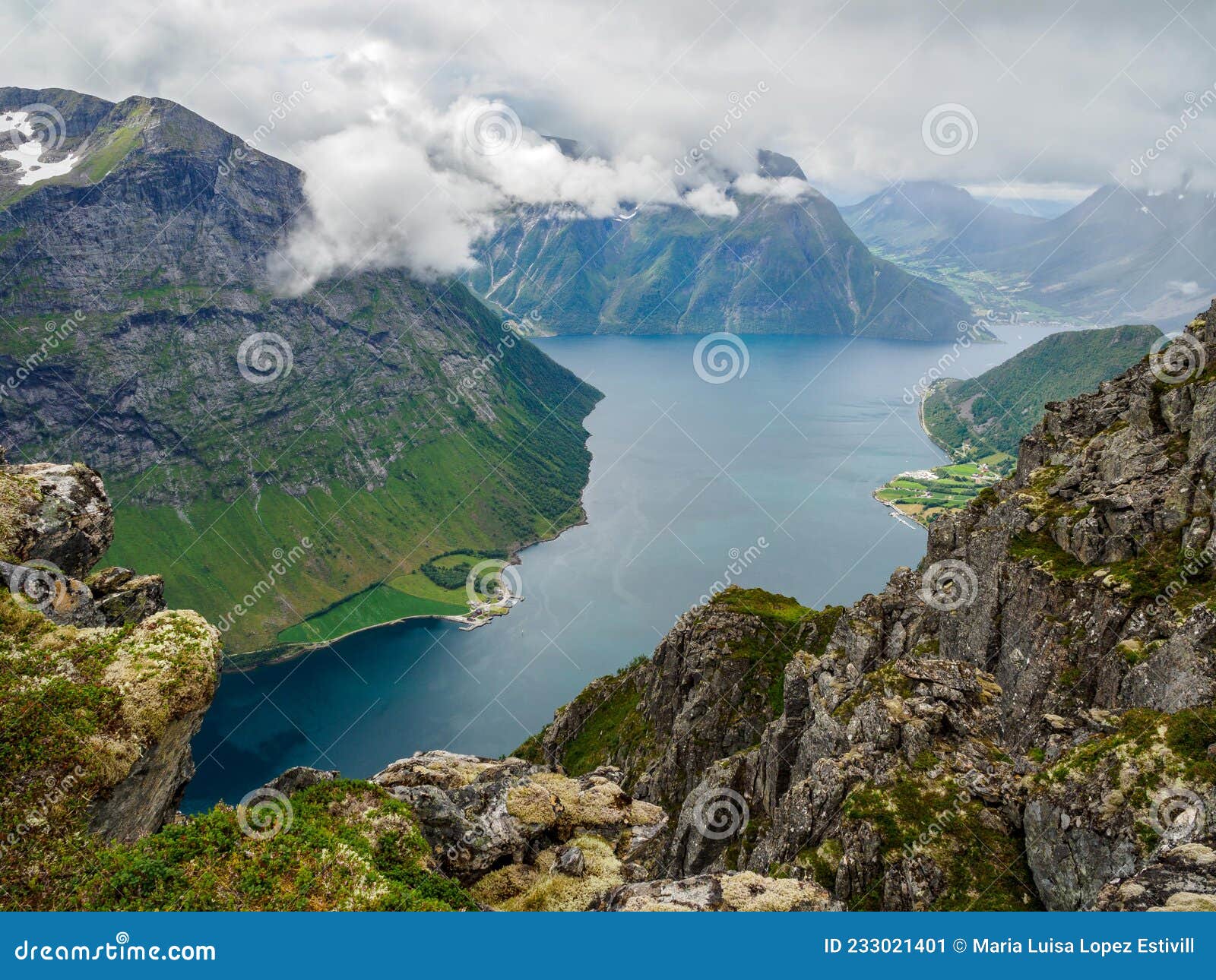 views of mountains and waterfalls from urke ridge trail urkeega, norway