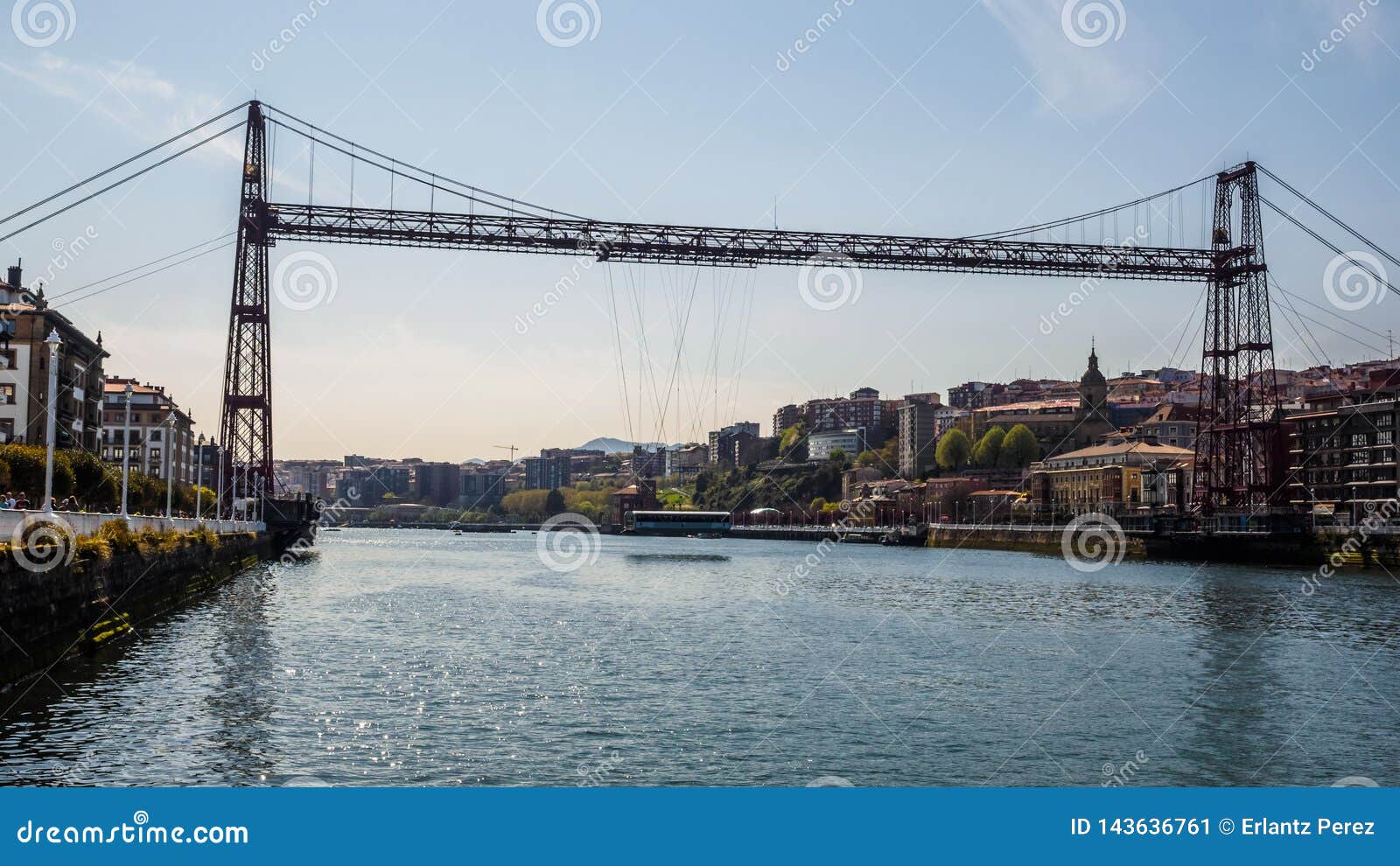views of portugalete from the puente colgante or puente de bizkaia