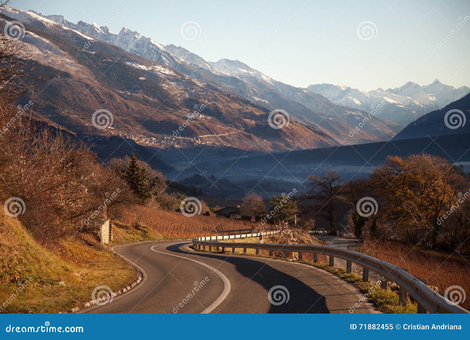 views of sierre and the alps from crans-montana, switzerland