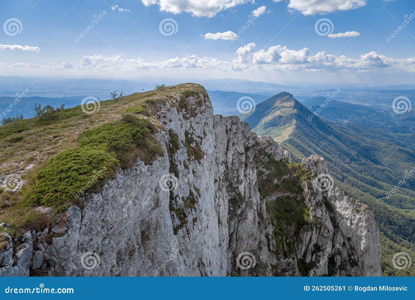 suva planina mountain ridge from trem peak, serbia