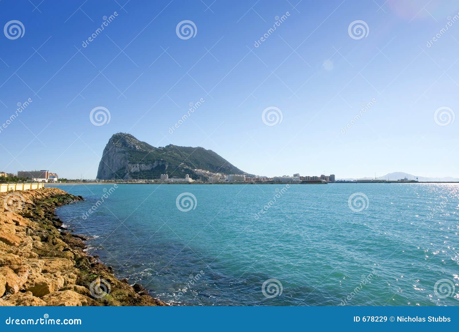 views to gibraltar from la linea in spain