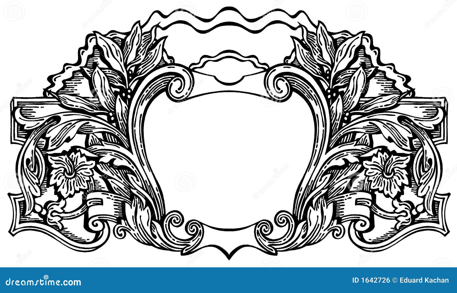 Vignette black stock illustration. Illustration of fashioned - 1642726