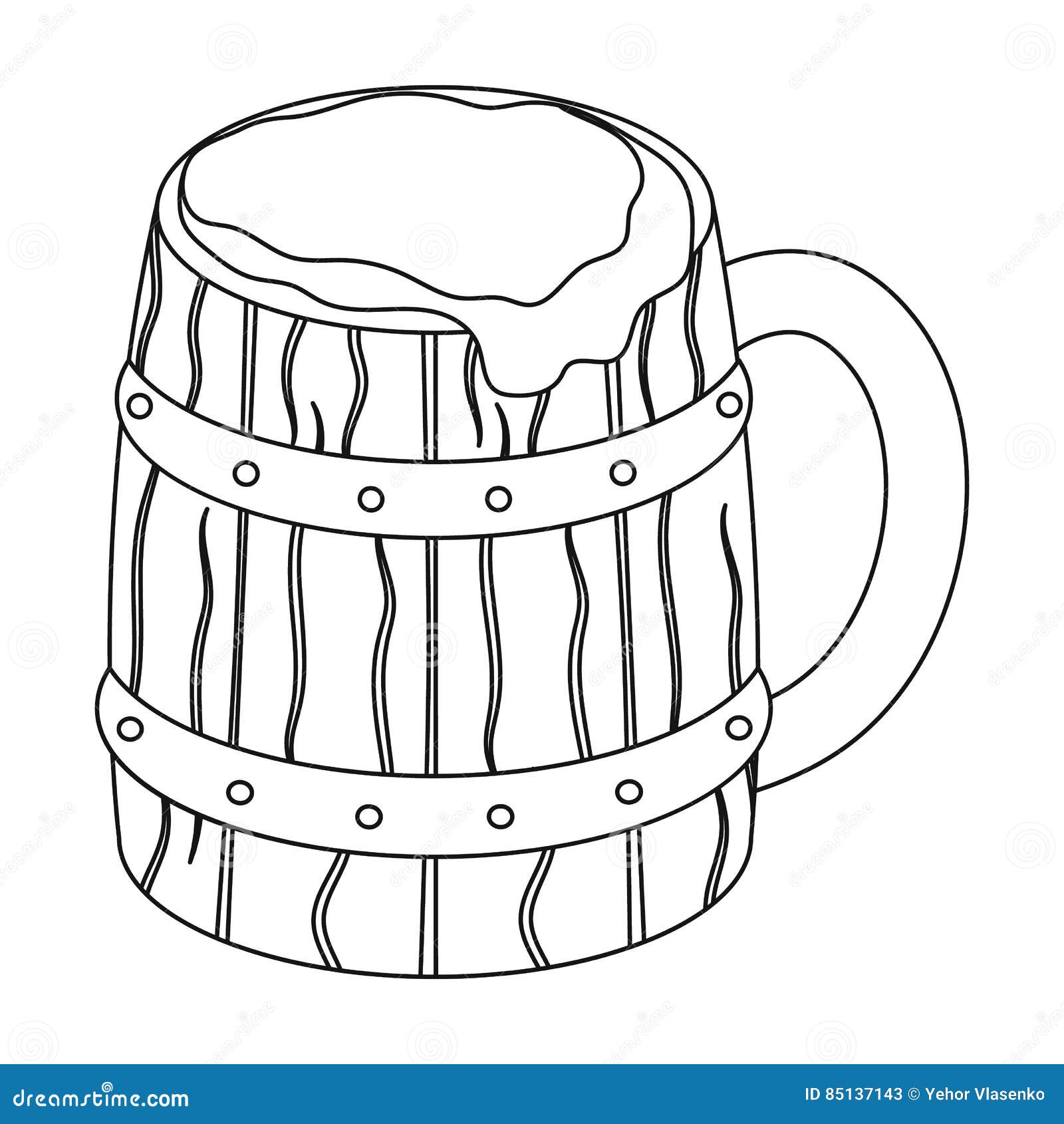 Viking Ale Icon In Outline Style Isolated On White ...