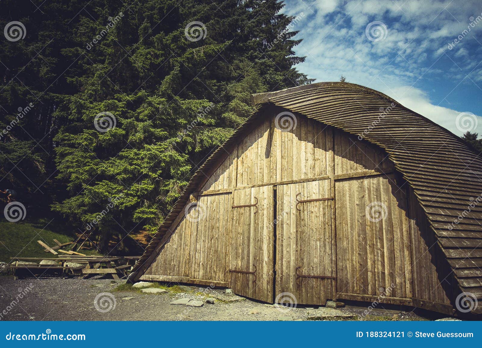 Viking Boathouse in Avaldsnes Norway Stock Image Image of norway