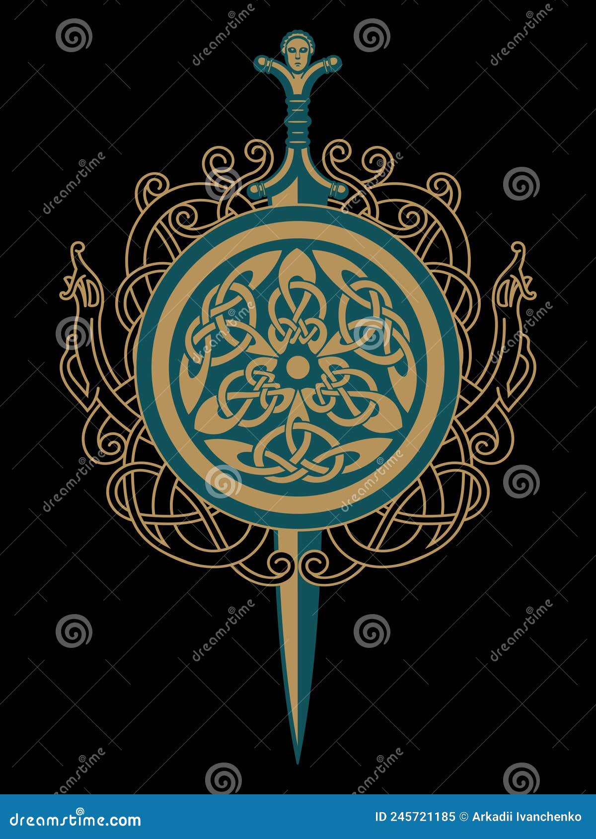 Download Warriors Celtic Gothic Royalty-Free Stock Illustration