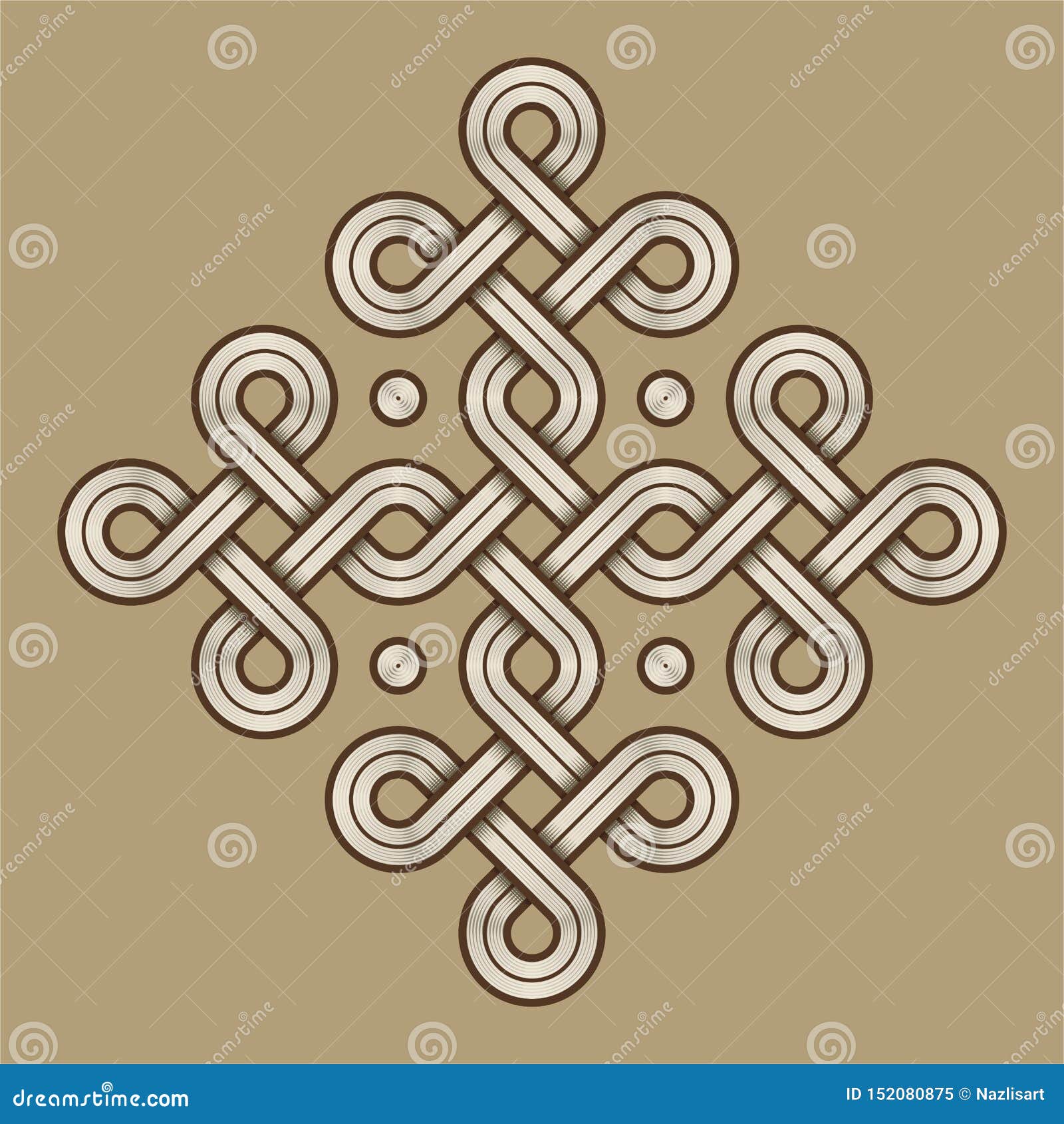 viking decorative knot - engraved - ring cross