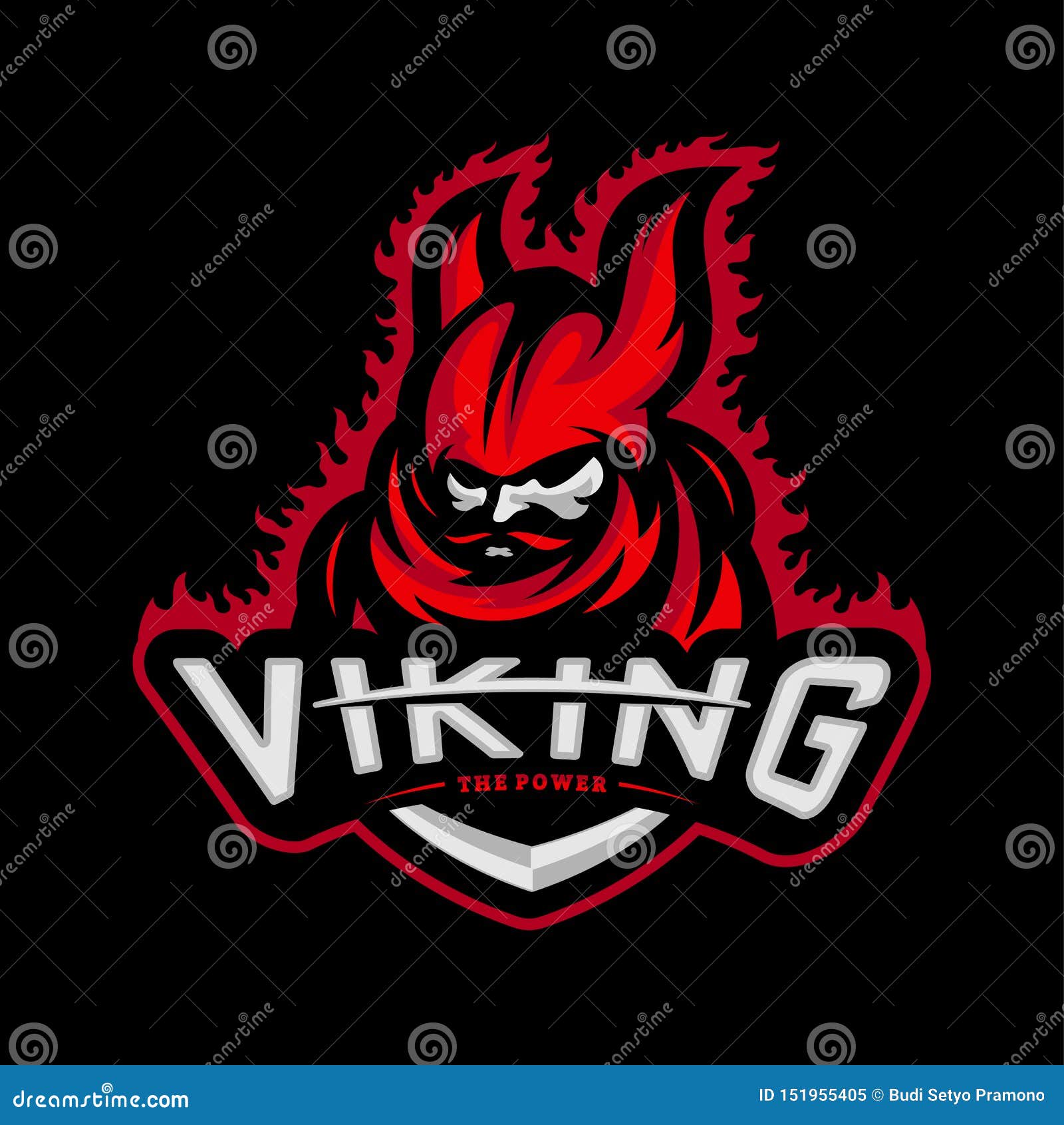 Viking Esports Logo Design Vector Viking Mascot Gaming Logo Concepts Stock Vector Illustration Of Logos Hockey