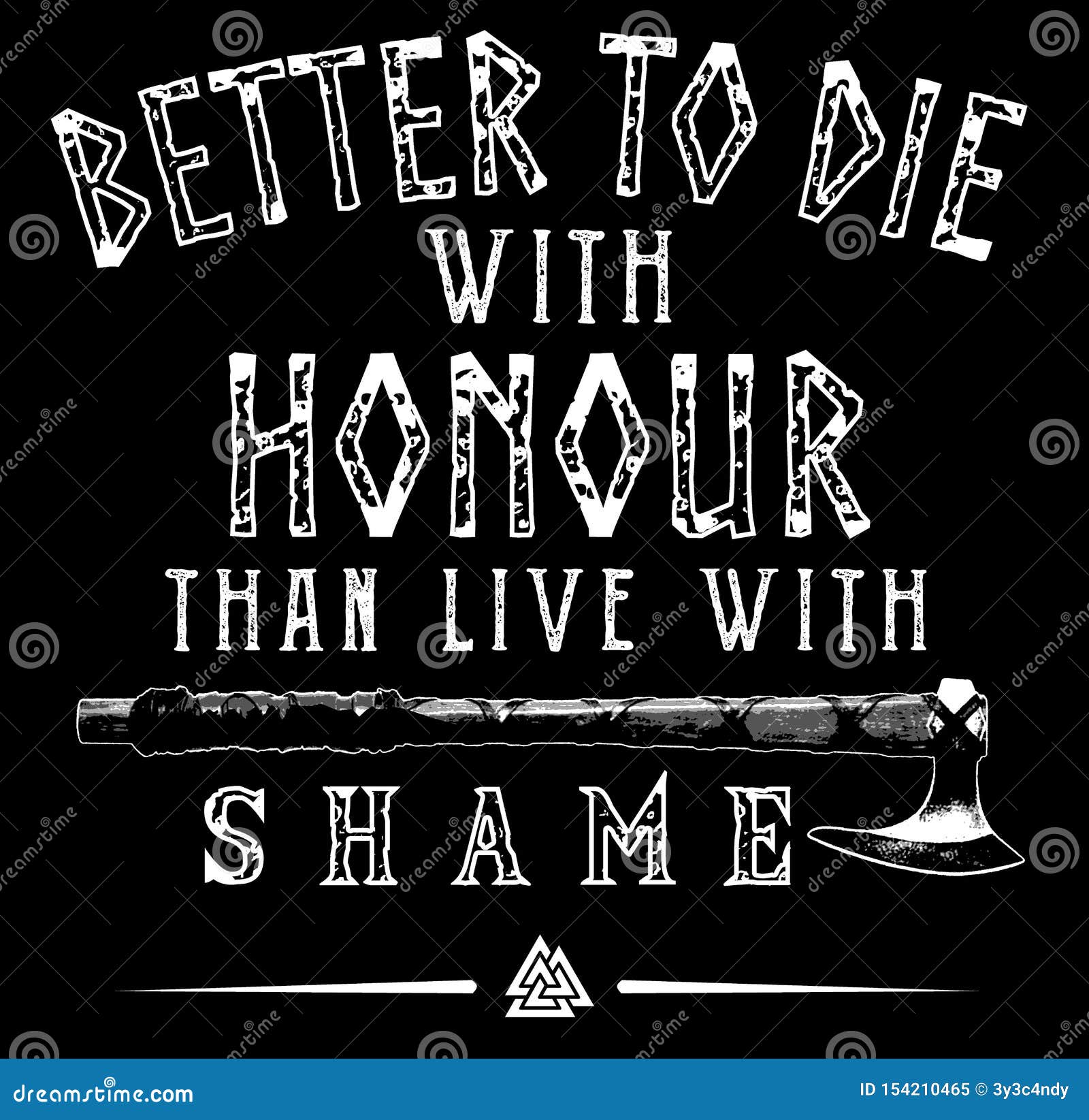 viking honour poster with axe - text raster 