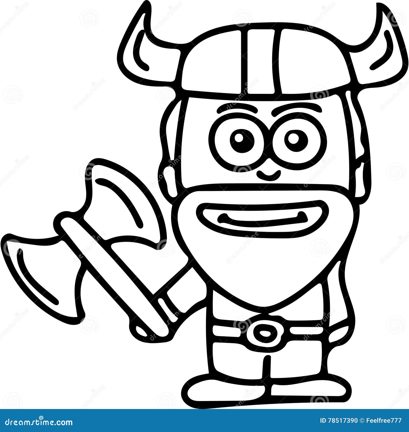 Viking Kids Coloring Page Stock Illustration Illustration Of Character