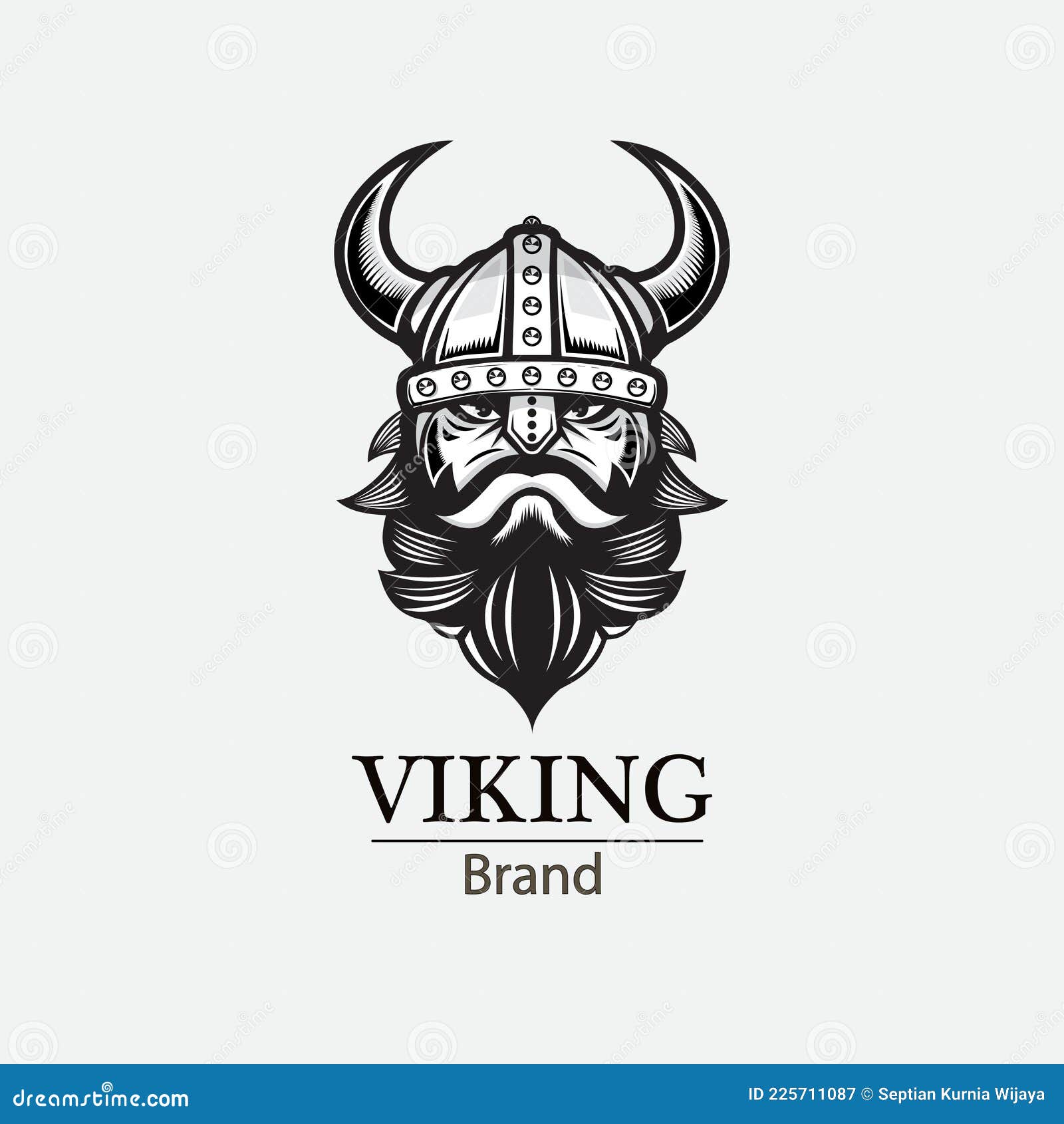 Viking Logo Wearing a Horned Headpiece. Viking Pirates Stock Vector ...