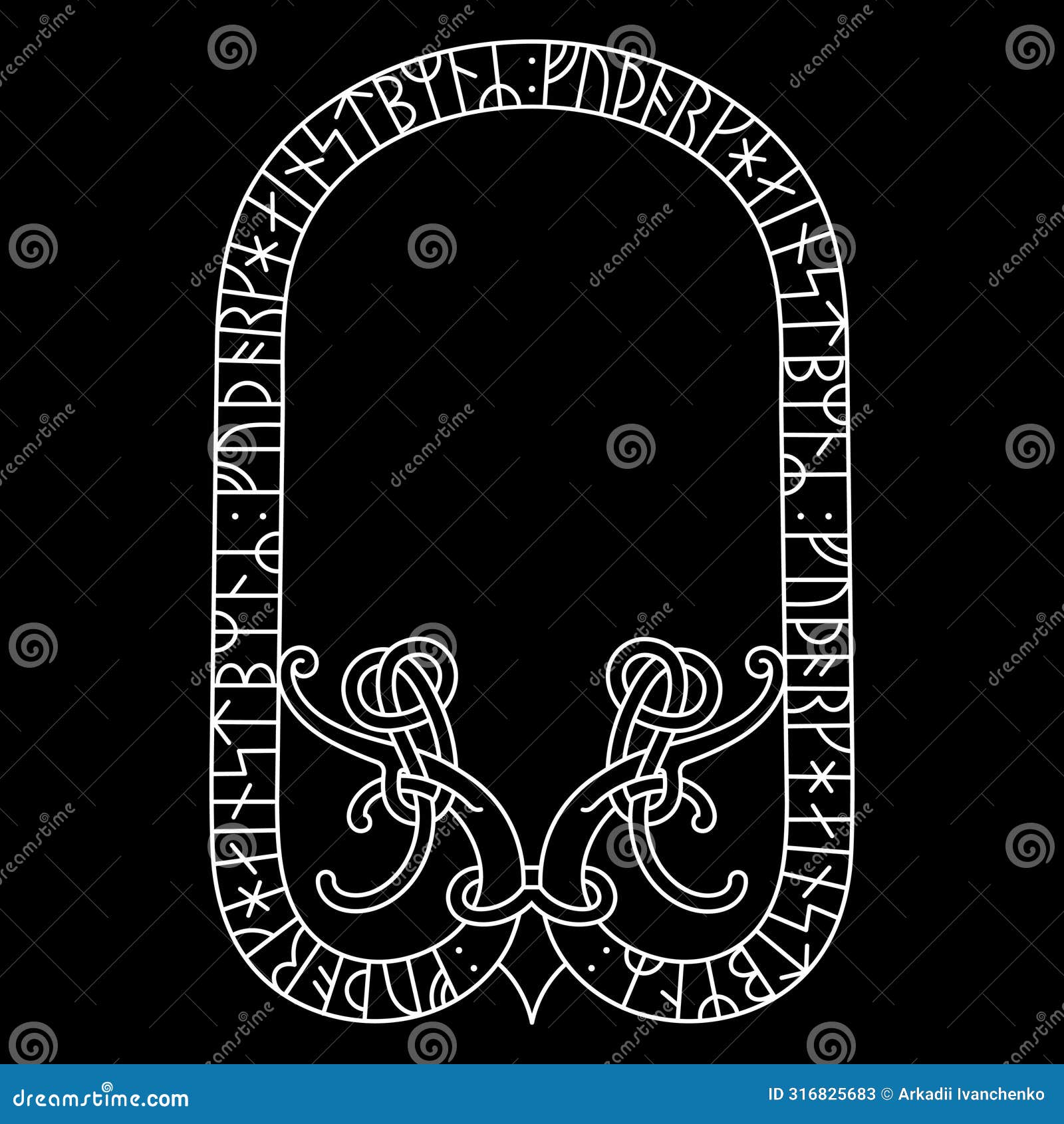 viking scandinavian . ancient decorative mythical animal in celtic, scandinavian style