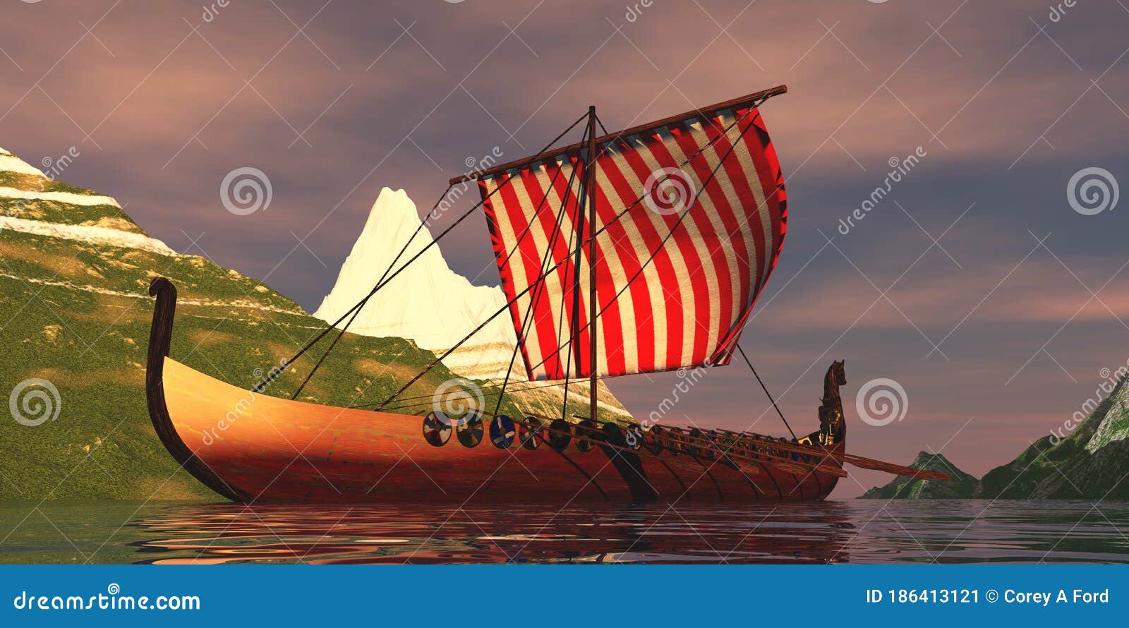 viking longship diagram