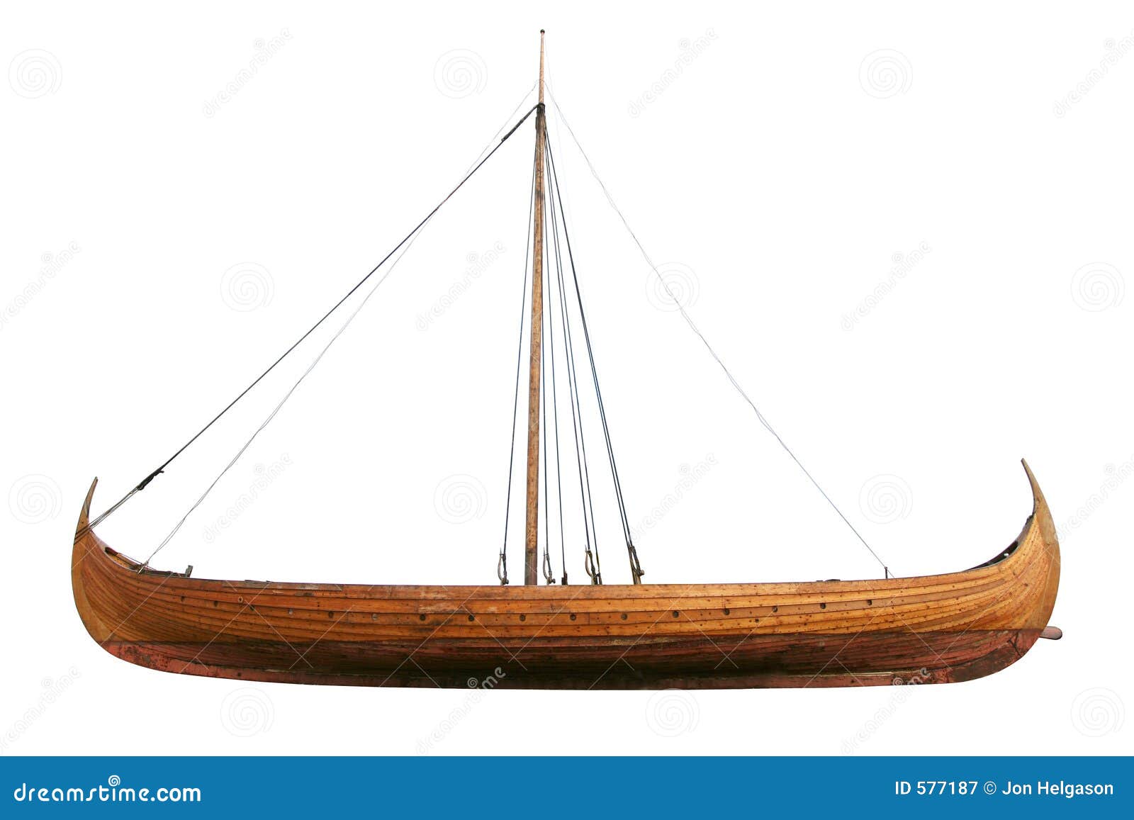 Viking Ship With Path Royalty Free Stock Photography - Image: 577187