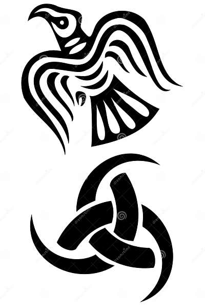 Viking symbols stock vector. Illustration of black, triple - 9297397