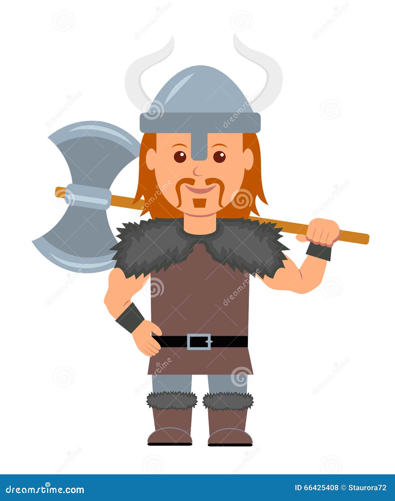 Viking Un Uomo in Un Costume Con Un'ascia Di Viking a Disposizione  Carattere Di Vichingo Su Un Fondo Bianco in Uno Stile Piano Illustrazione  Vettoriale - Illustrazione di casco, barbuto: 66425408