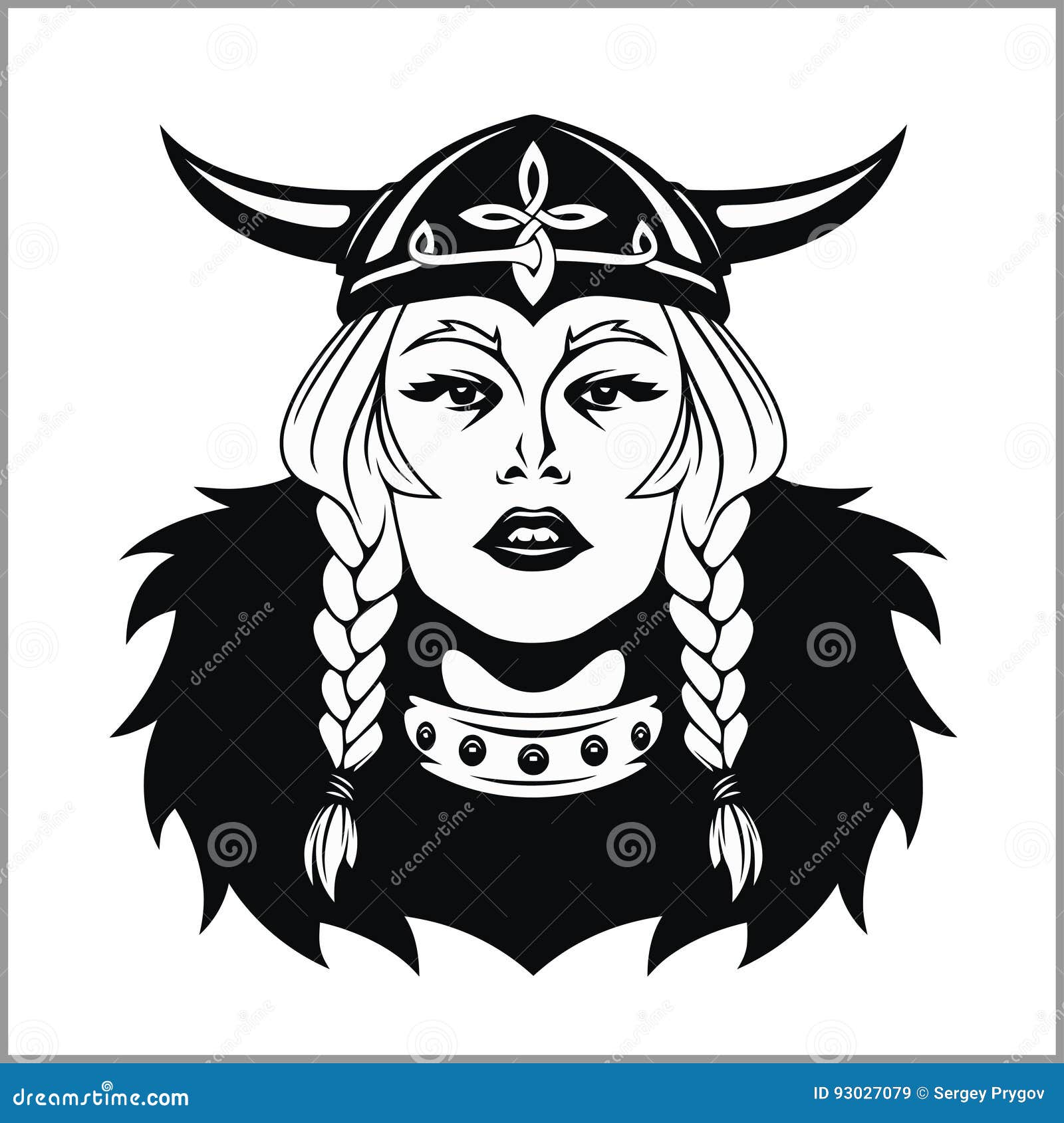 Download Viking Woman Warrior. Vector Illustration Stock Vector - Illustration of aggressive, cartoon ...