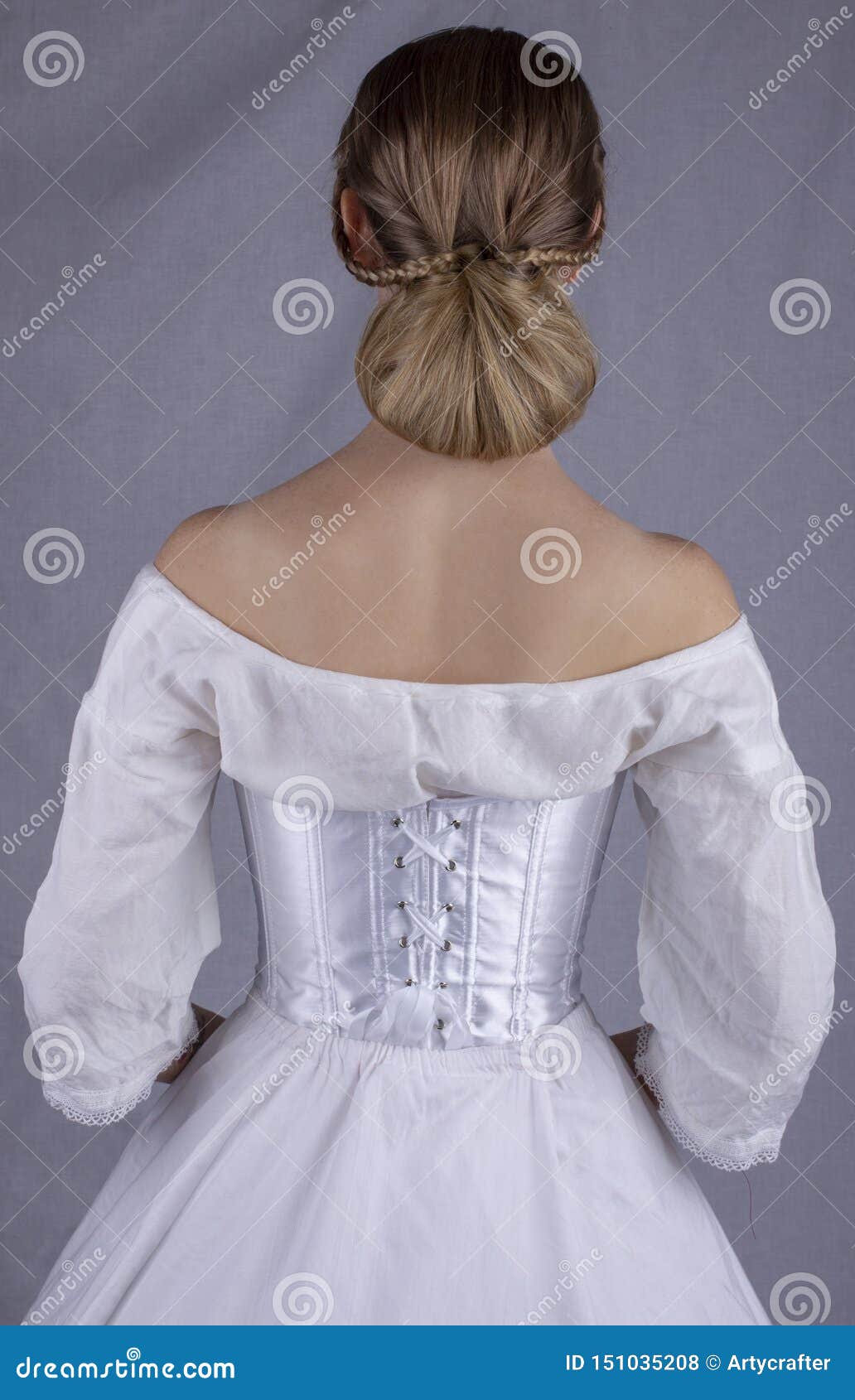 Viktorianische Frau in Der Unterwäsche Stockfoto - Bild von person