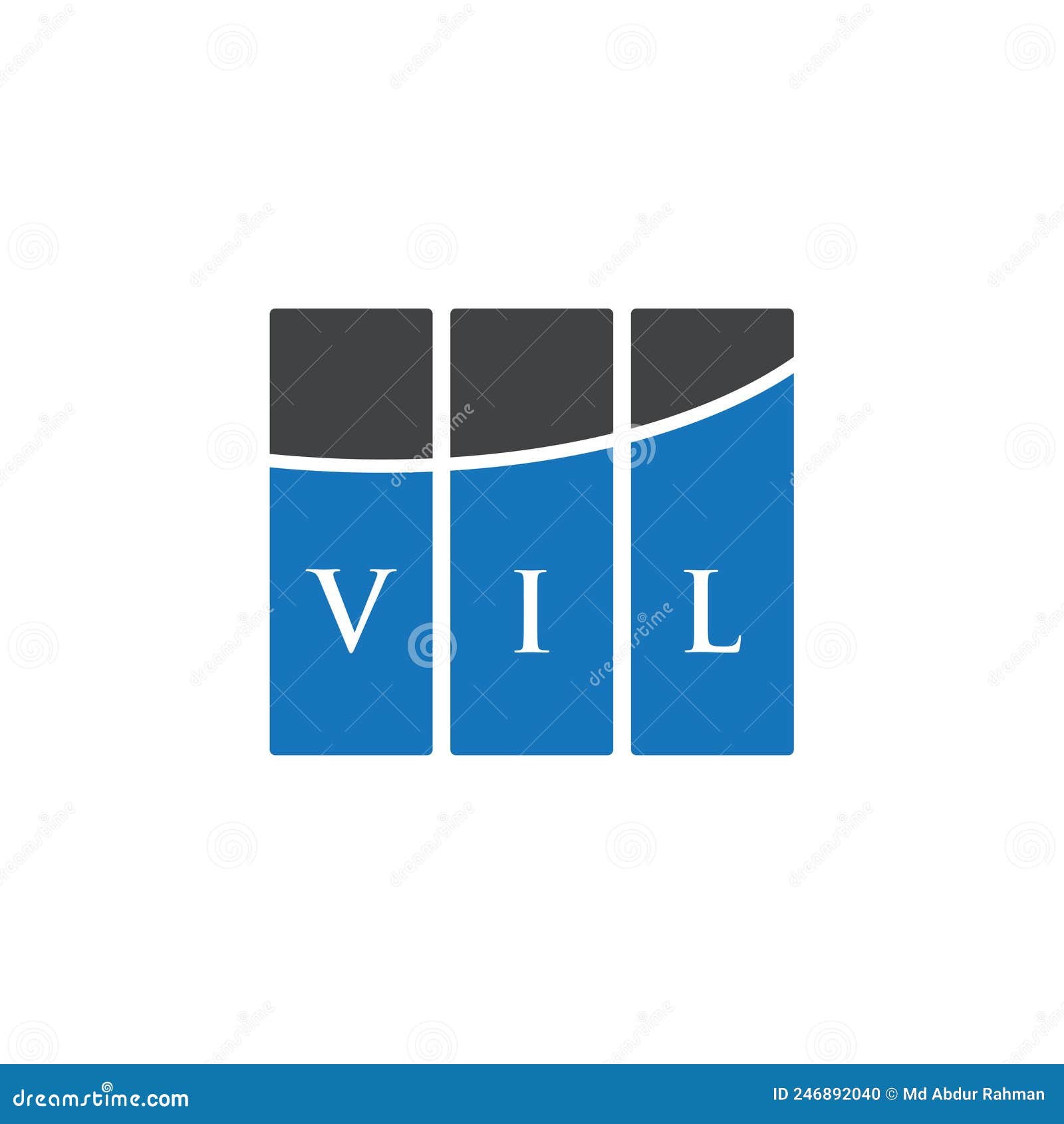vil letter logo  on white background. vil creative initials letter logo concept. vil letter 