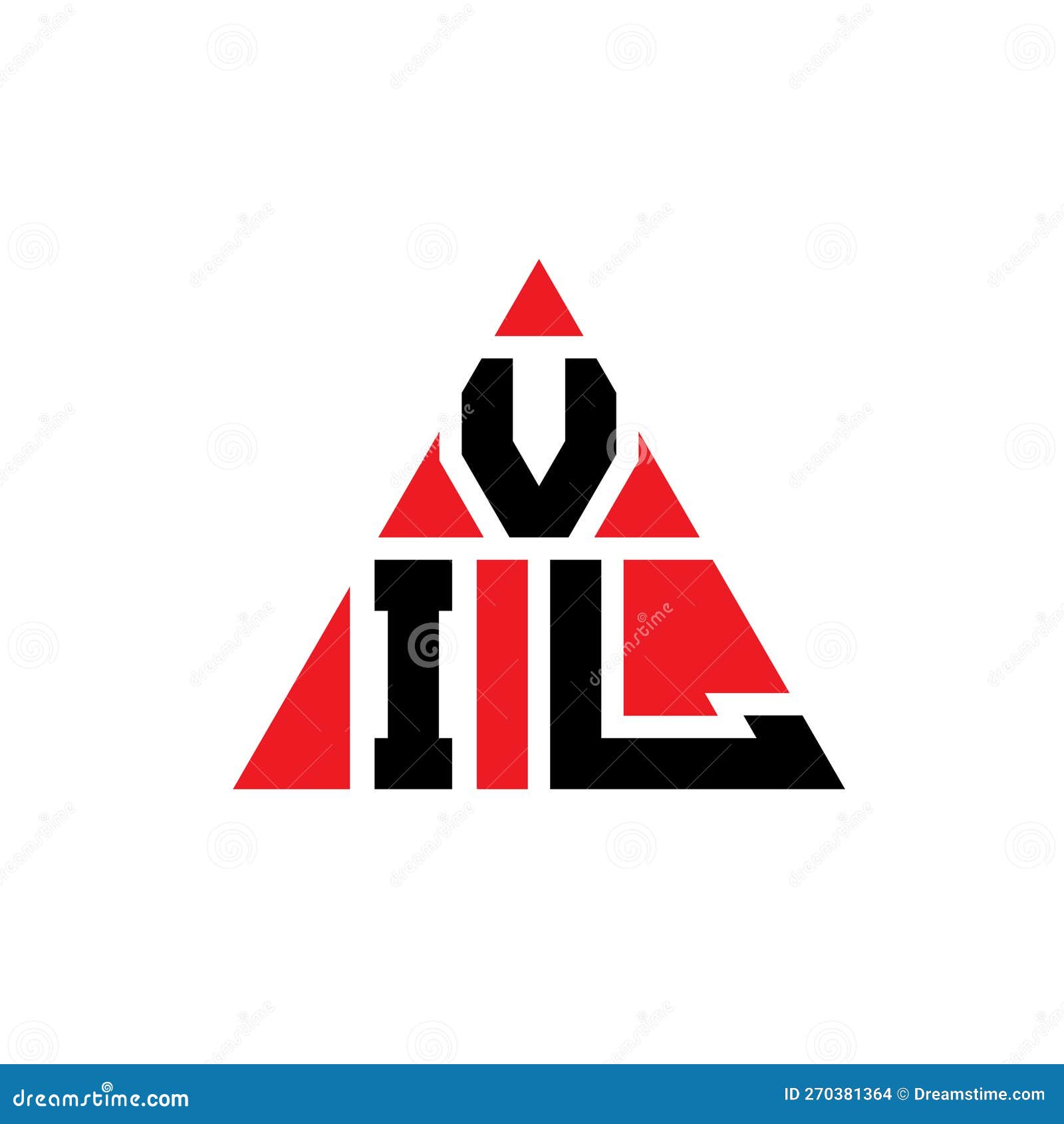 vil triangle letter logo  with triangle . vil triangle logo  monogram. vil triangle  logo template with red
