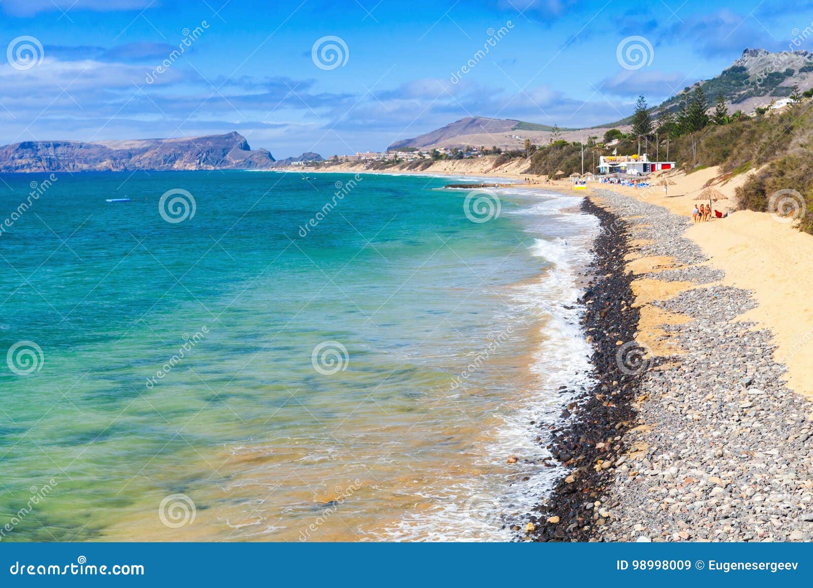 Vila Baleira Beach Landscape Of Porto Santo Stock Image Image Of Sandy