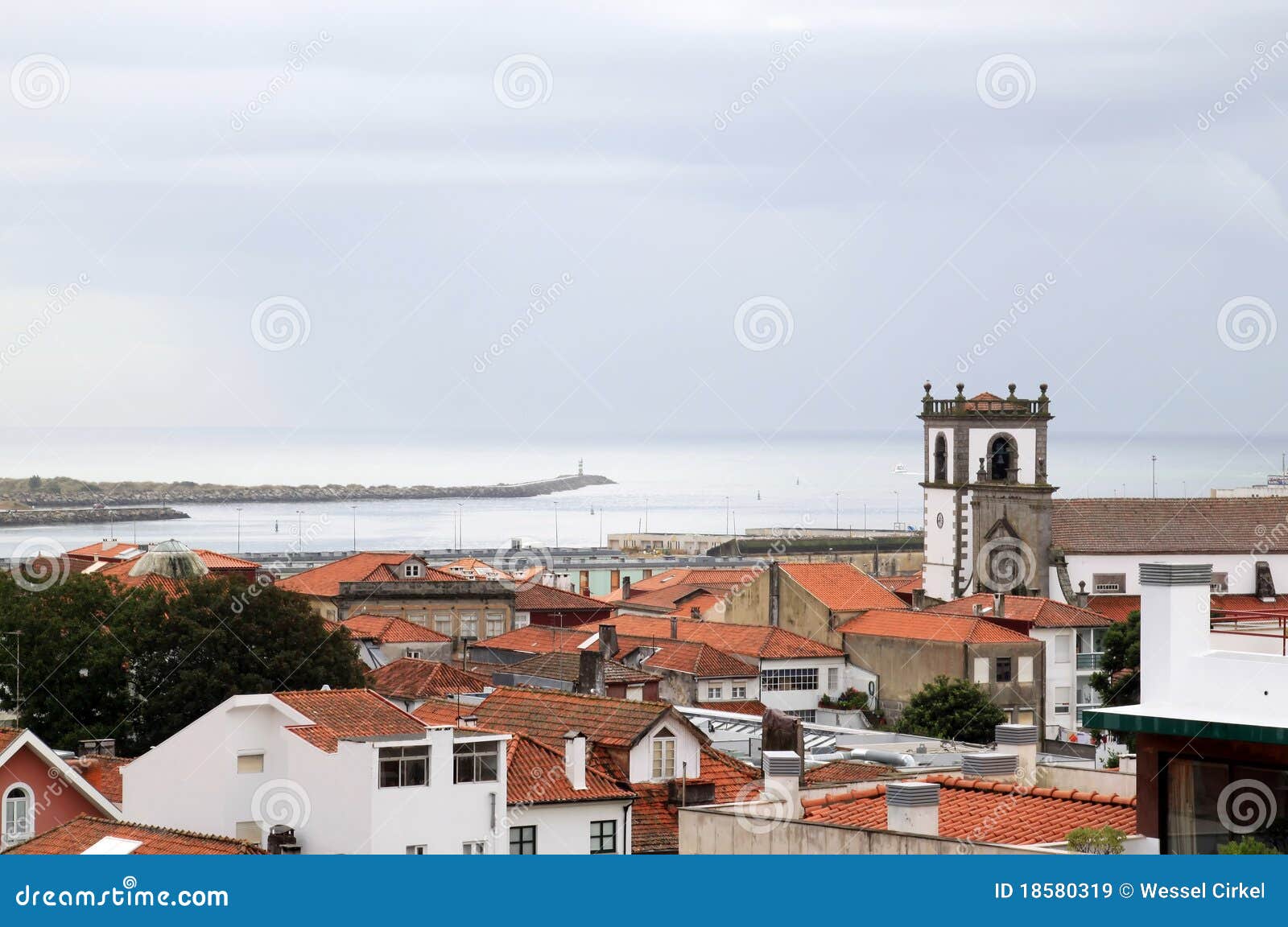 vila do conde and the atlantic ocean, portugal