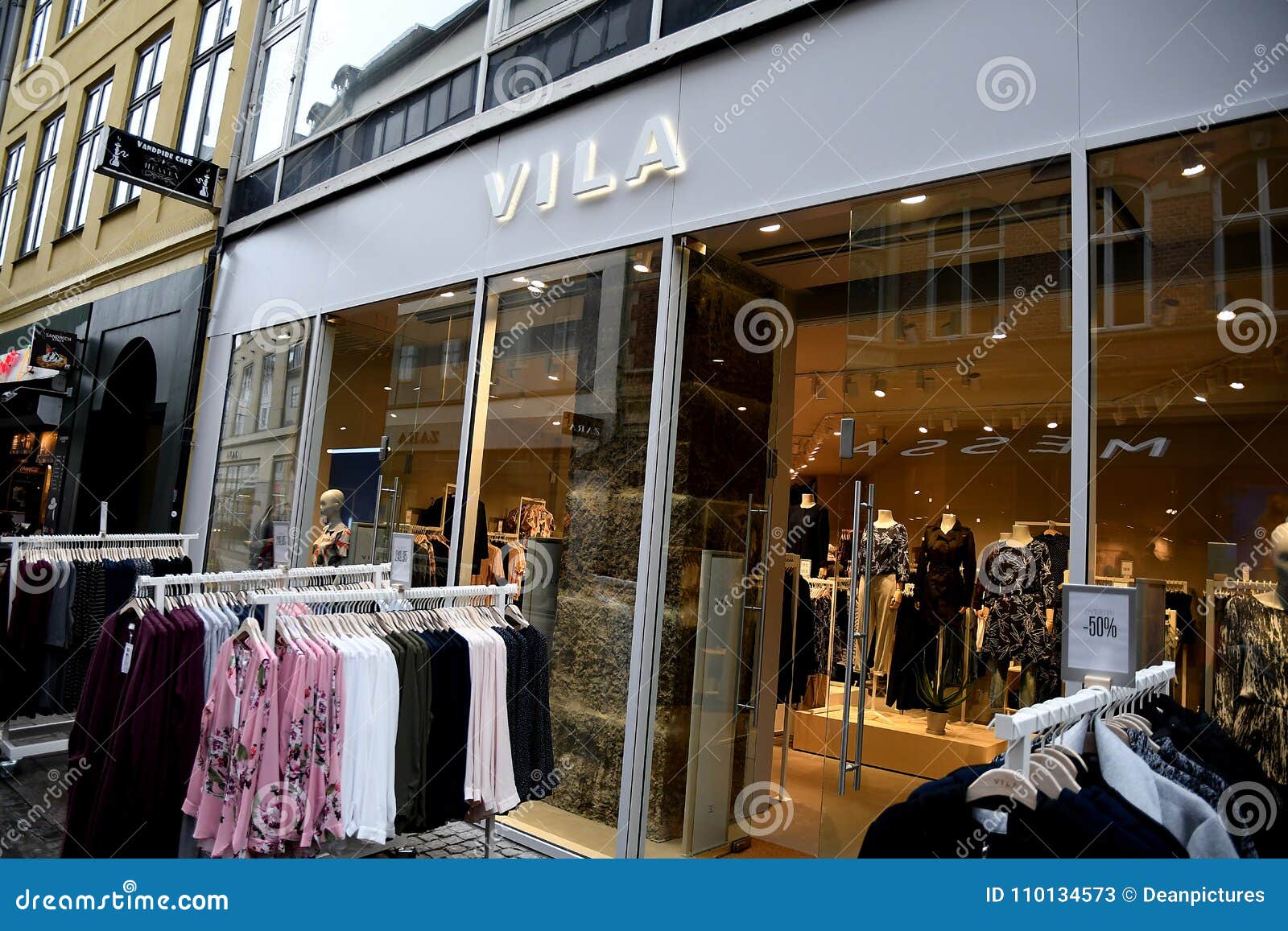 VILA STORE in Copenhagen DenmarK Editorial Stock Photo - of denmark, 110134573