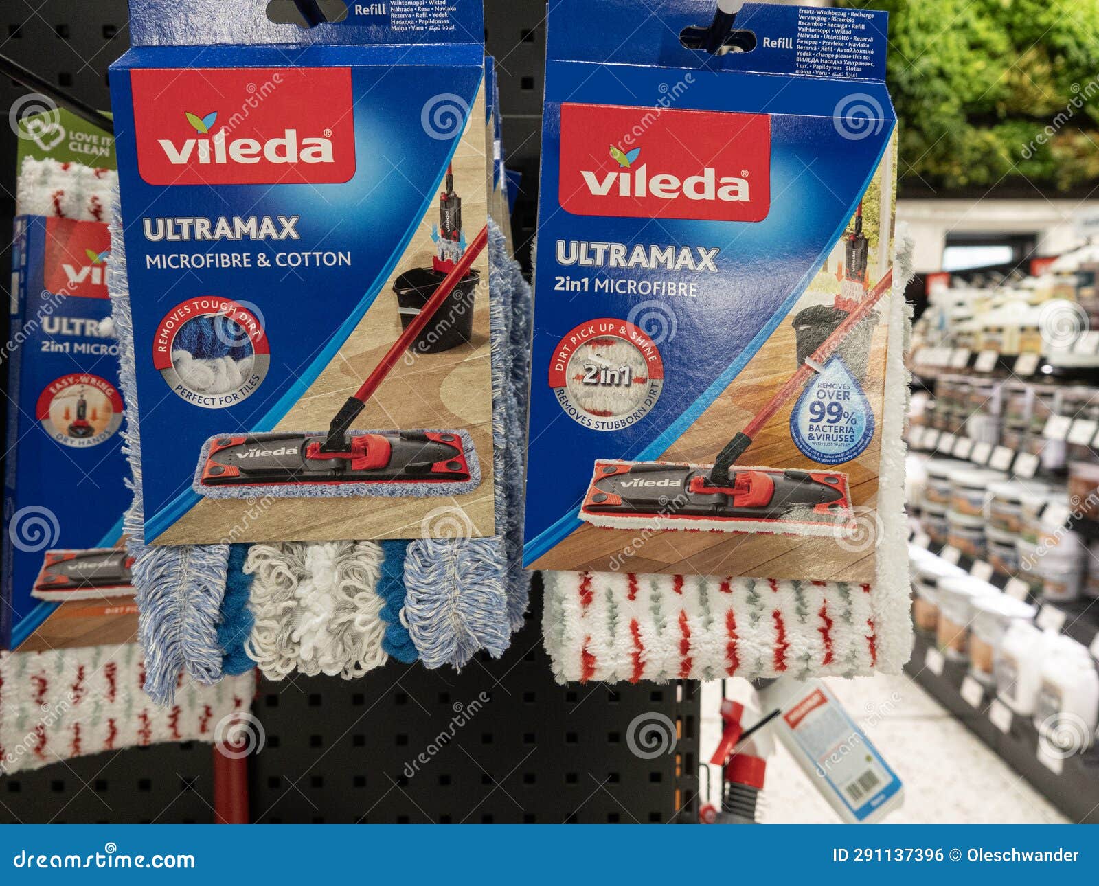 Vileda Ultramax Mops on a Shelf in a Store. Editorial Photo - Image of  market, neatness: 291137396