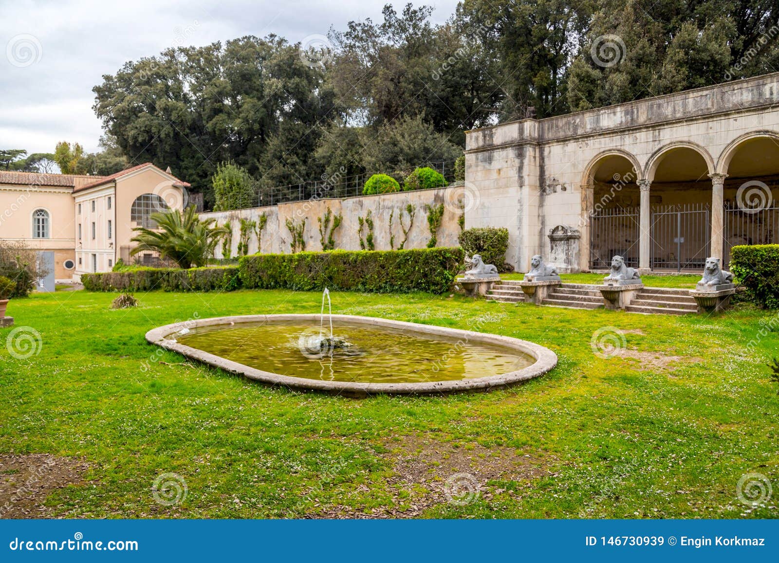 Villa Borghese Gardens In Rome Stock Image - Image of ...